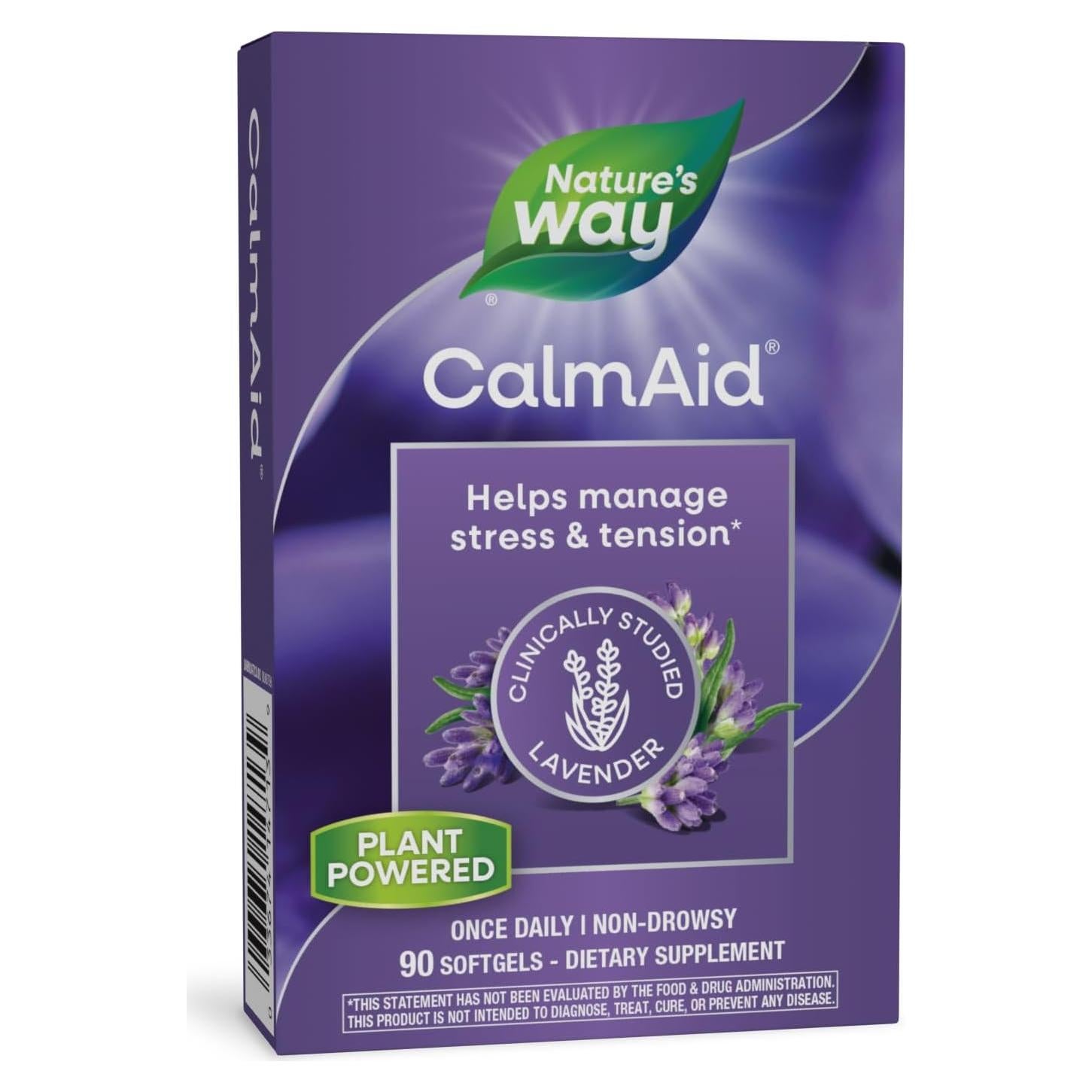 CalmAid Nature's Way 90 Gelatinas Blandas Antiestrés Lavanda