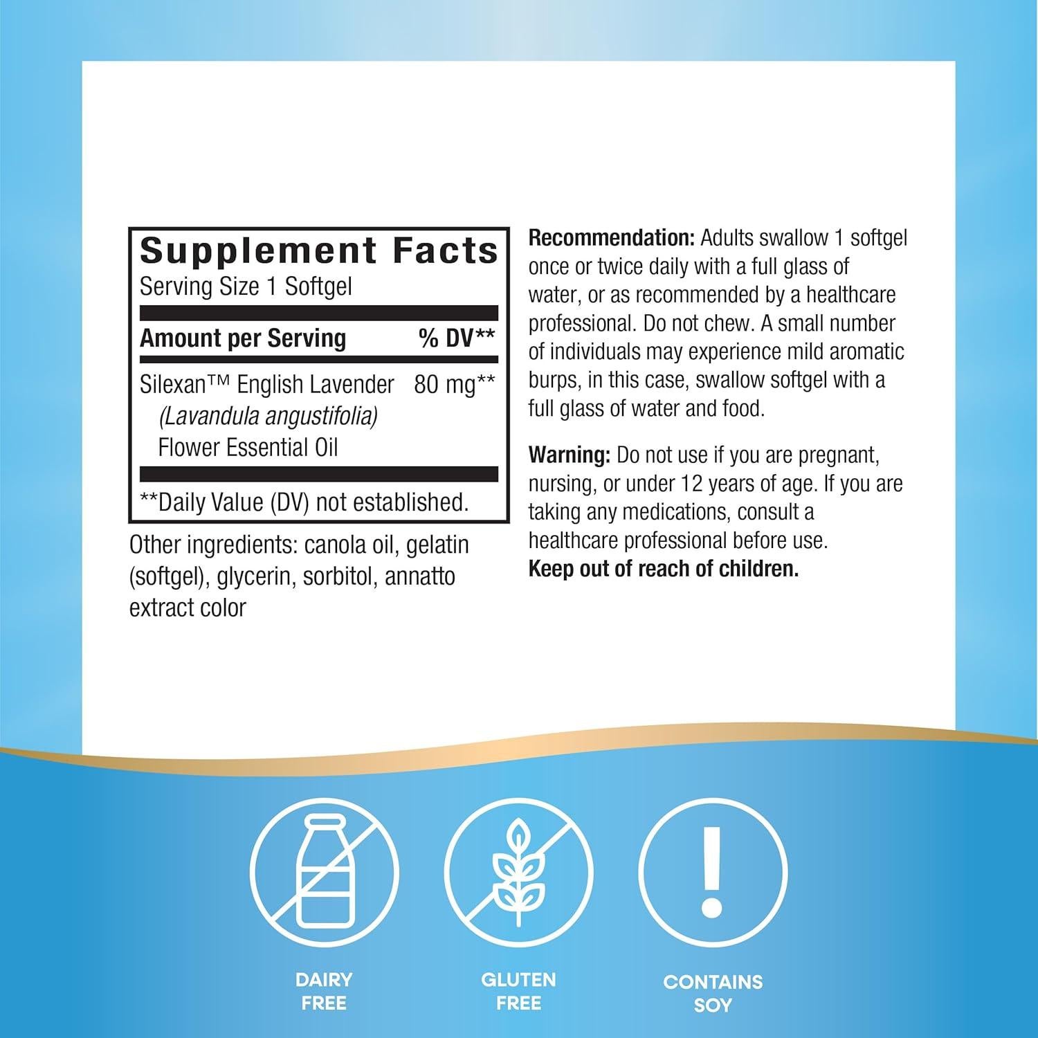 CalmAid Nature's Way 90 Gelatinas Blandas Antiestrés Lavanda