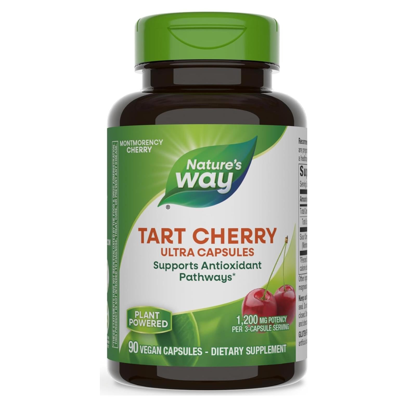 Cápsulas Ultra de Cereza Ácida Nature's Way 1200 mg 90 Veganas