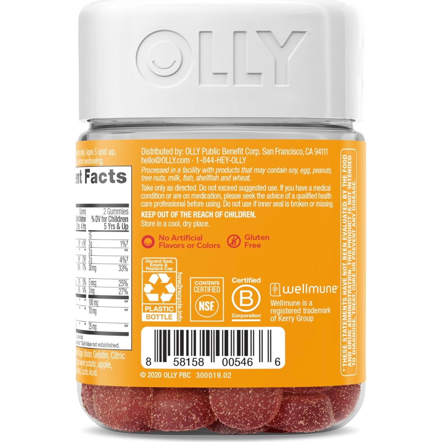 Gummy OLLY Inmunidad Niños 50 Unidades Vitamina C Zinc