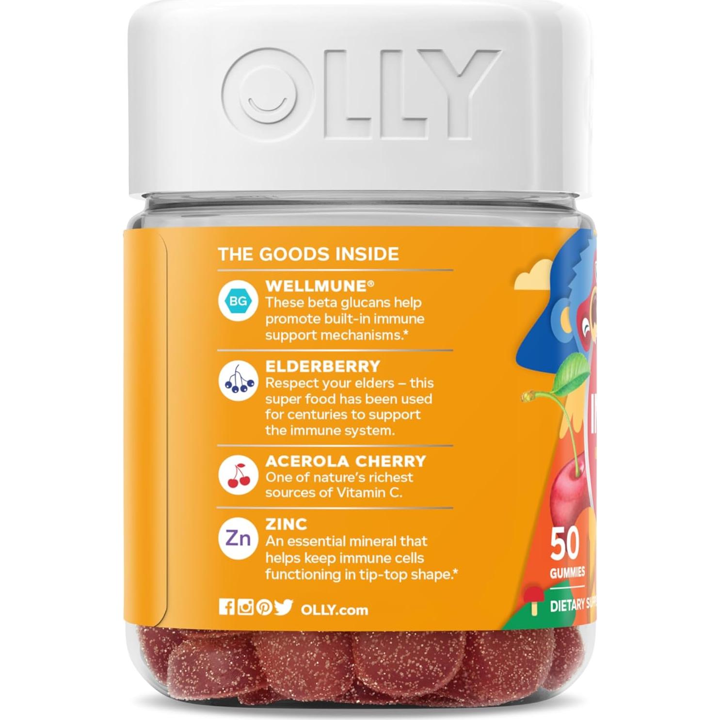 Gummy OLLY Inmunidad Niños 50 Unidades Vitamina C Zinc