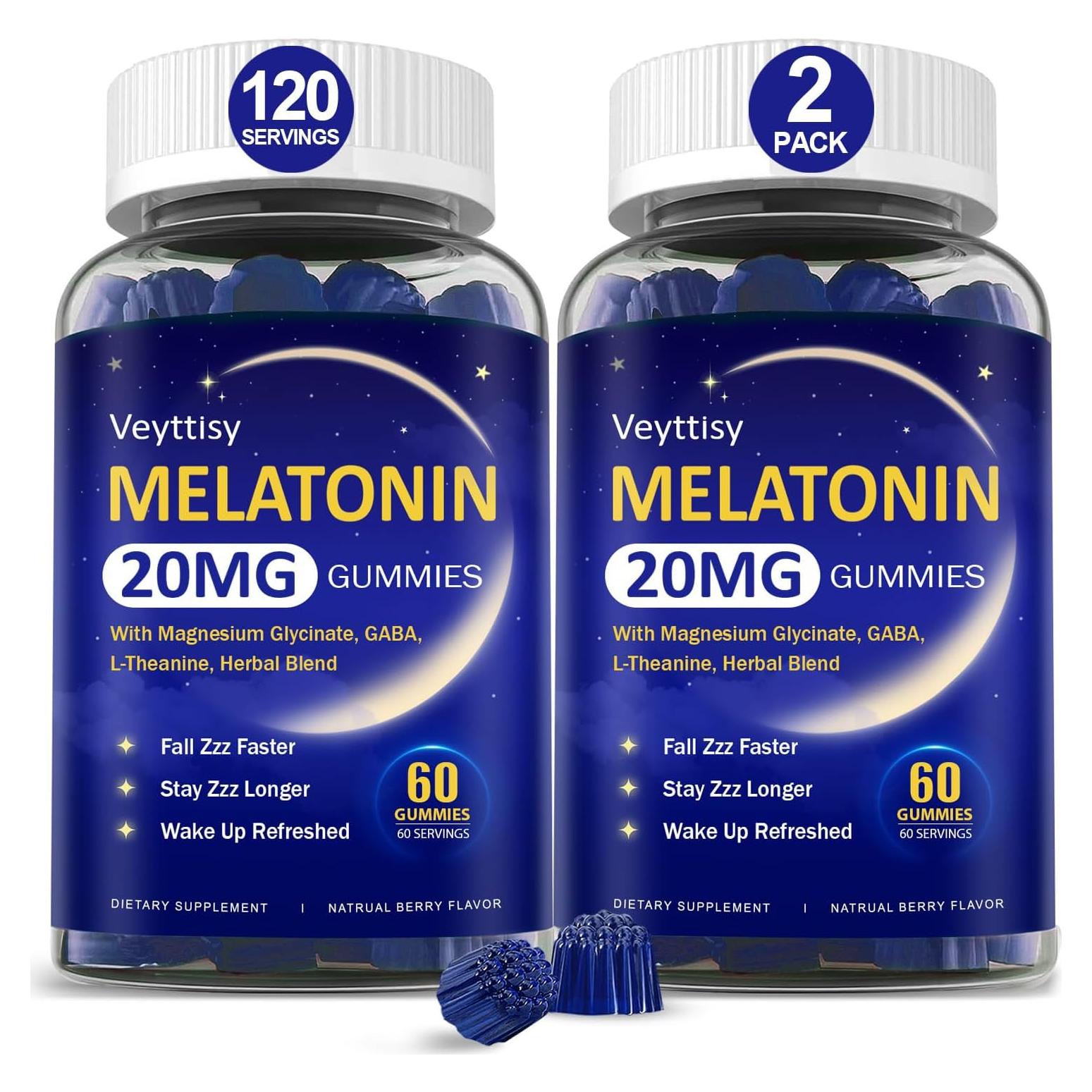 Gomitas de Melatonina 20mg Veyttisy - Veganas, Sabor Frutas Mixtas