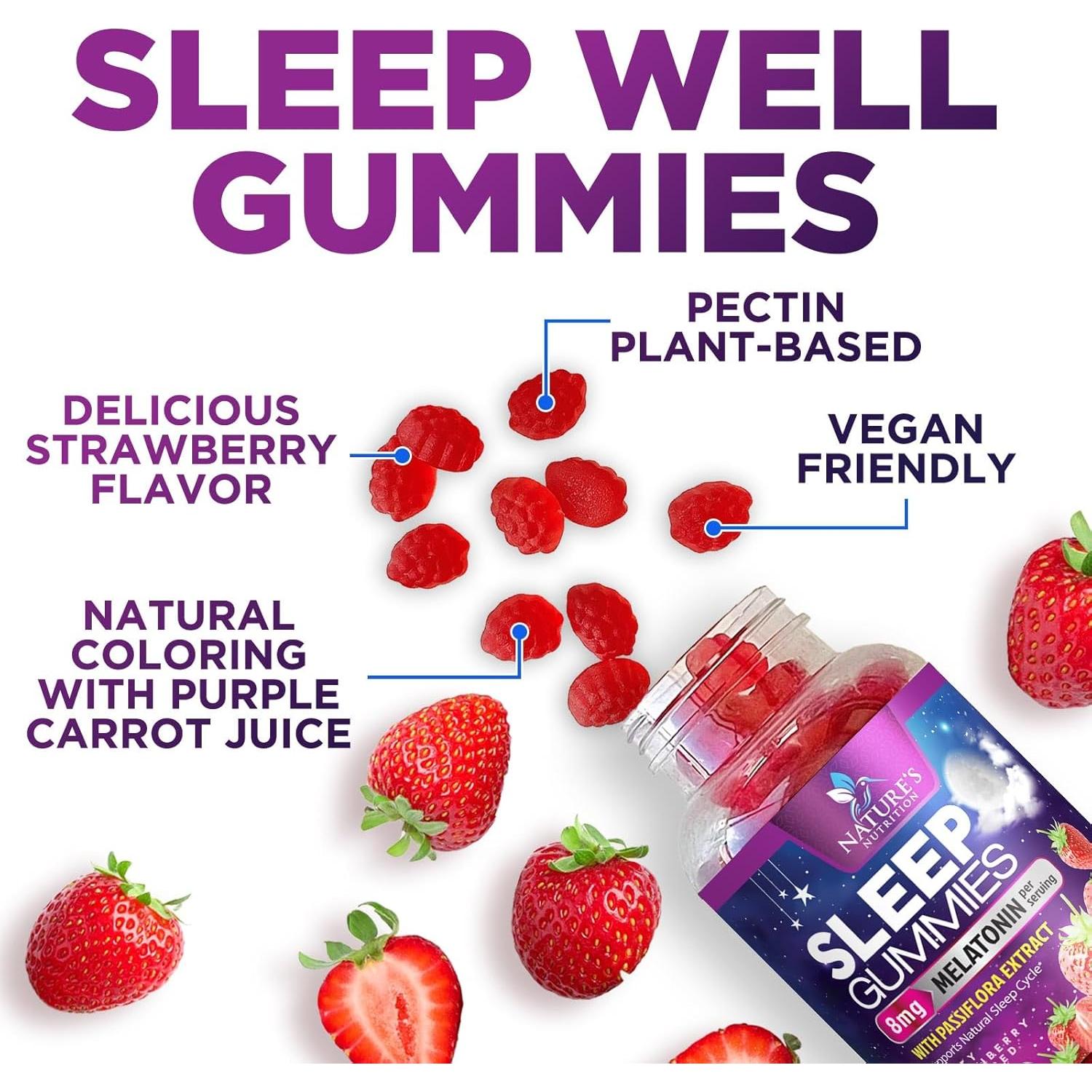 Gomitas de Melatonina 8mg Nature's Nutrition - 120 Unidades