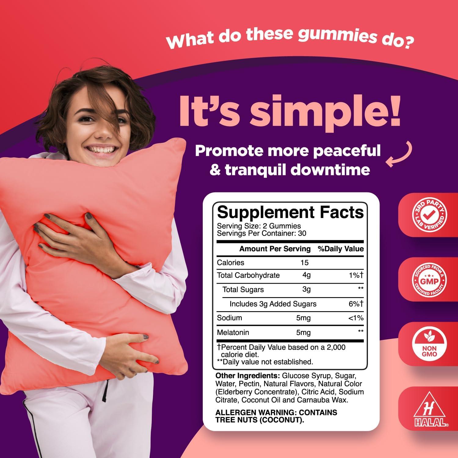 Gummies de Melatonina 5mg Phytoral - Suplemento para Dormir