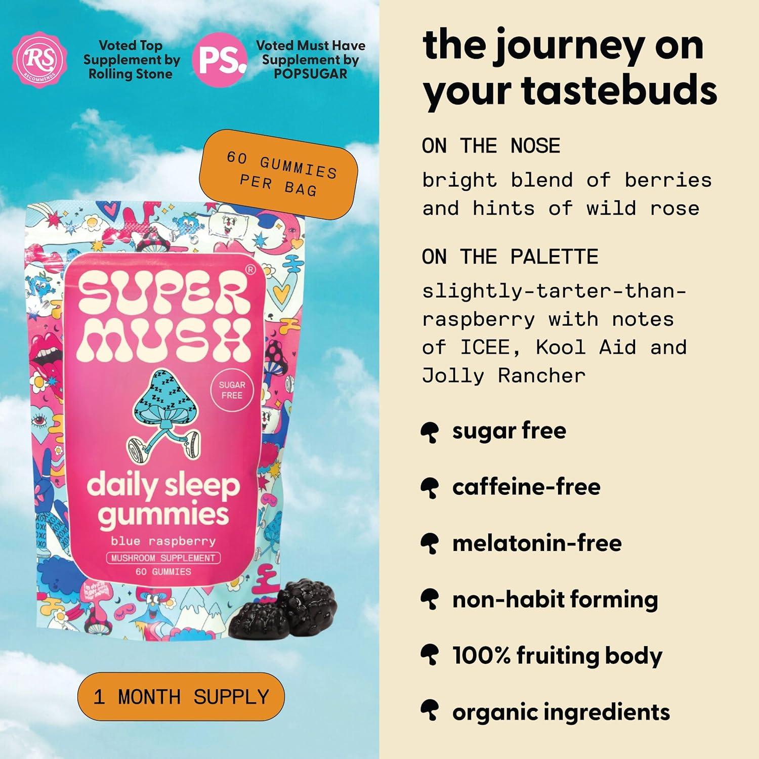 Gomitas para Dormir SuperMush 60 Unidades - Veganas y Sin Azúcar