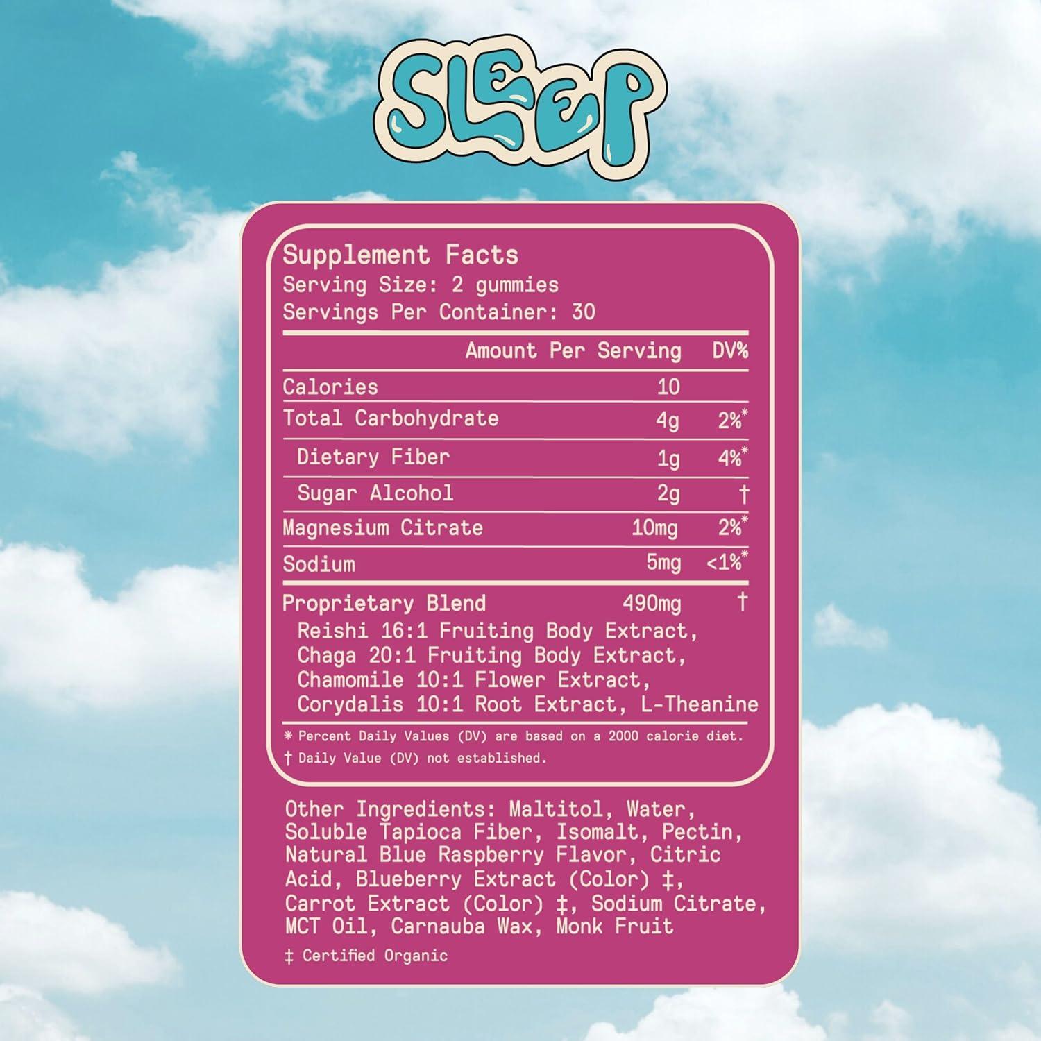 Gomitas para Dormir SuperMush 60 Unidades - Veganas y Sin Azúcar