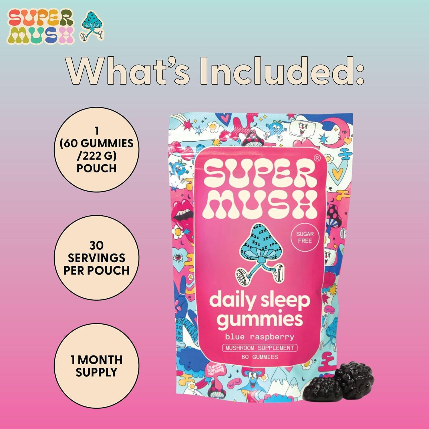 Gomitas para Dormir SuperMush 60 Unidades - Veganas y Sin Azúcar