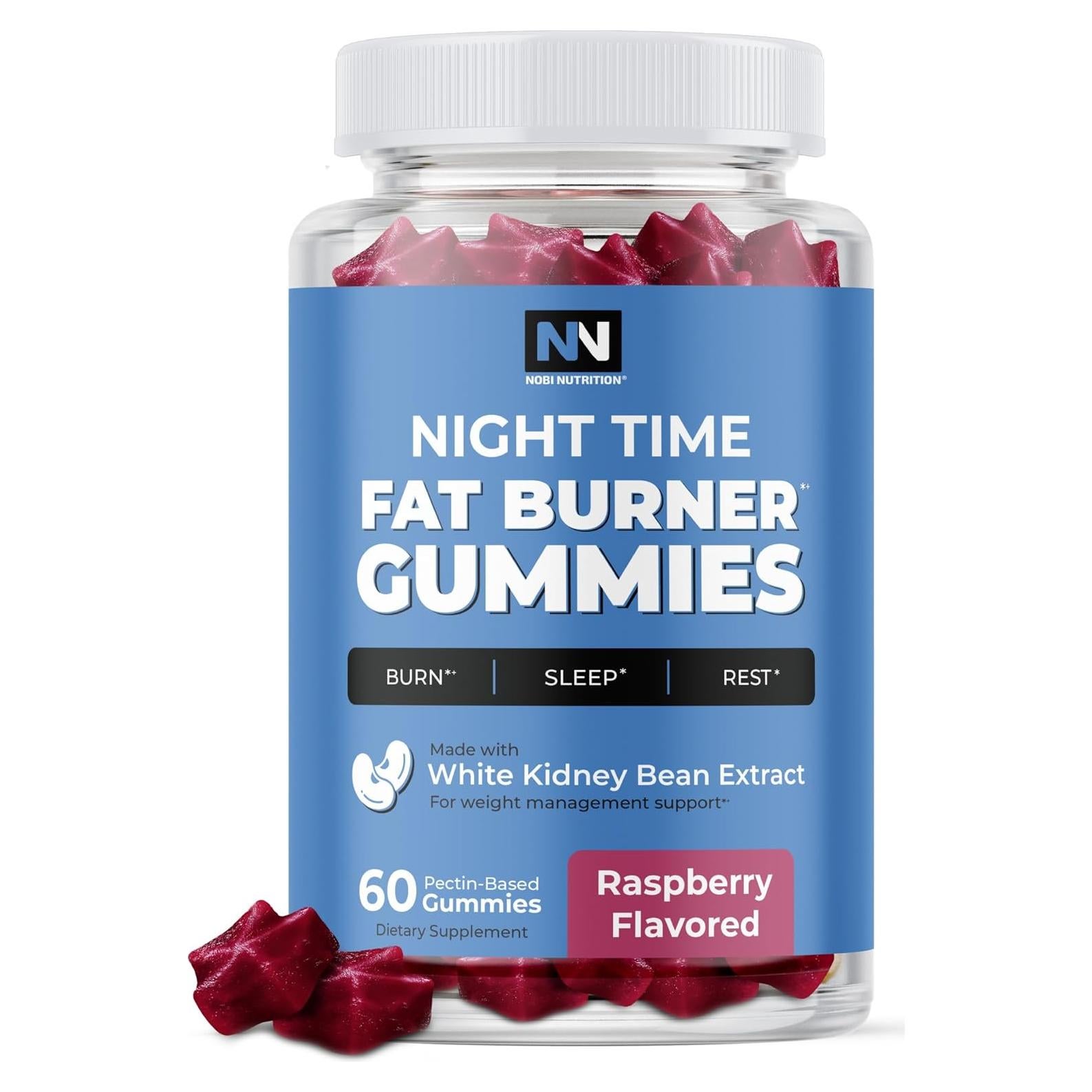 Gomitas quemadoras de grasa nocturna Nobi Nutrition 60 unidades