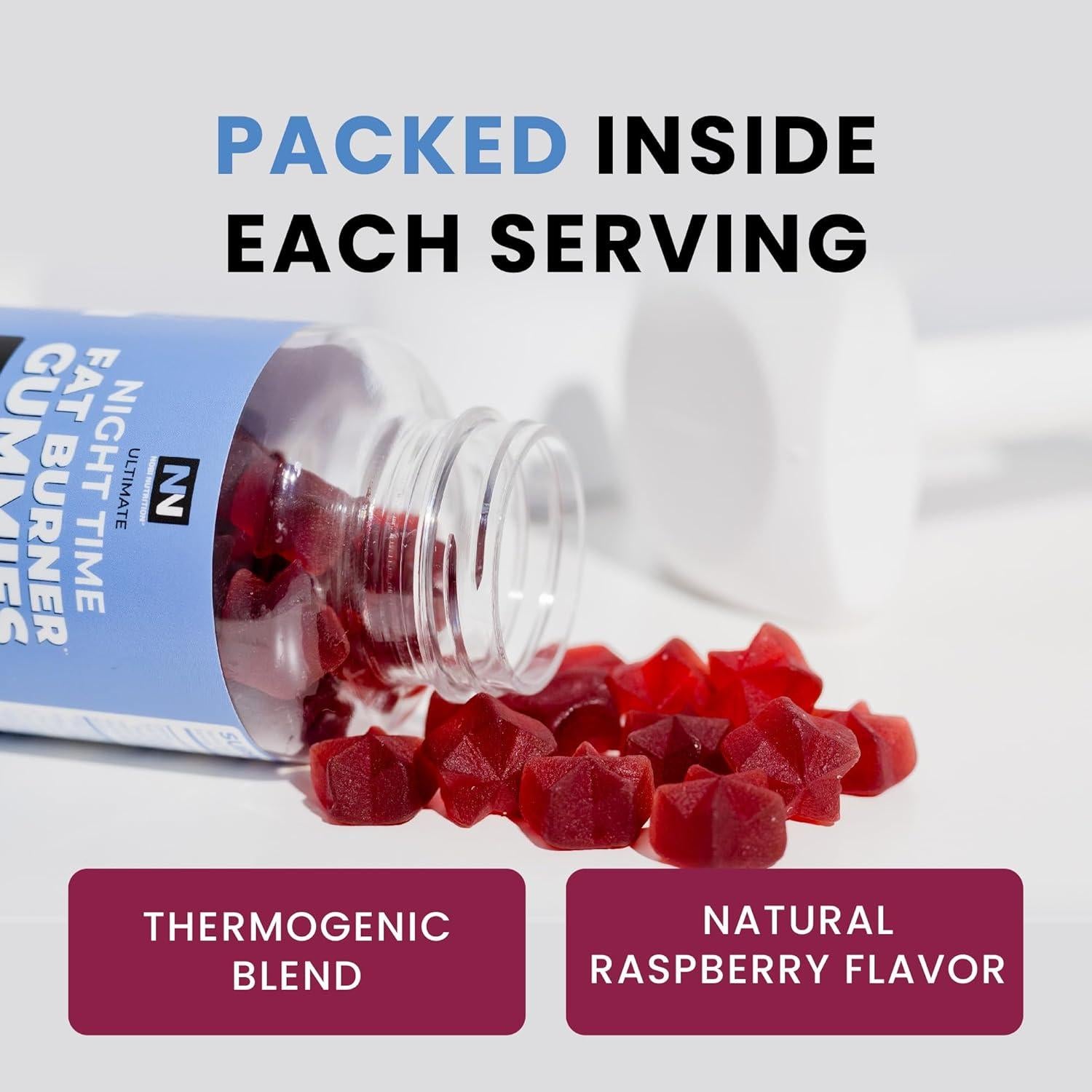 Gomitas quemadoras de grasa nocturna Nobi Nutrition 60 unidades