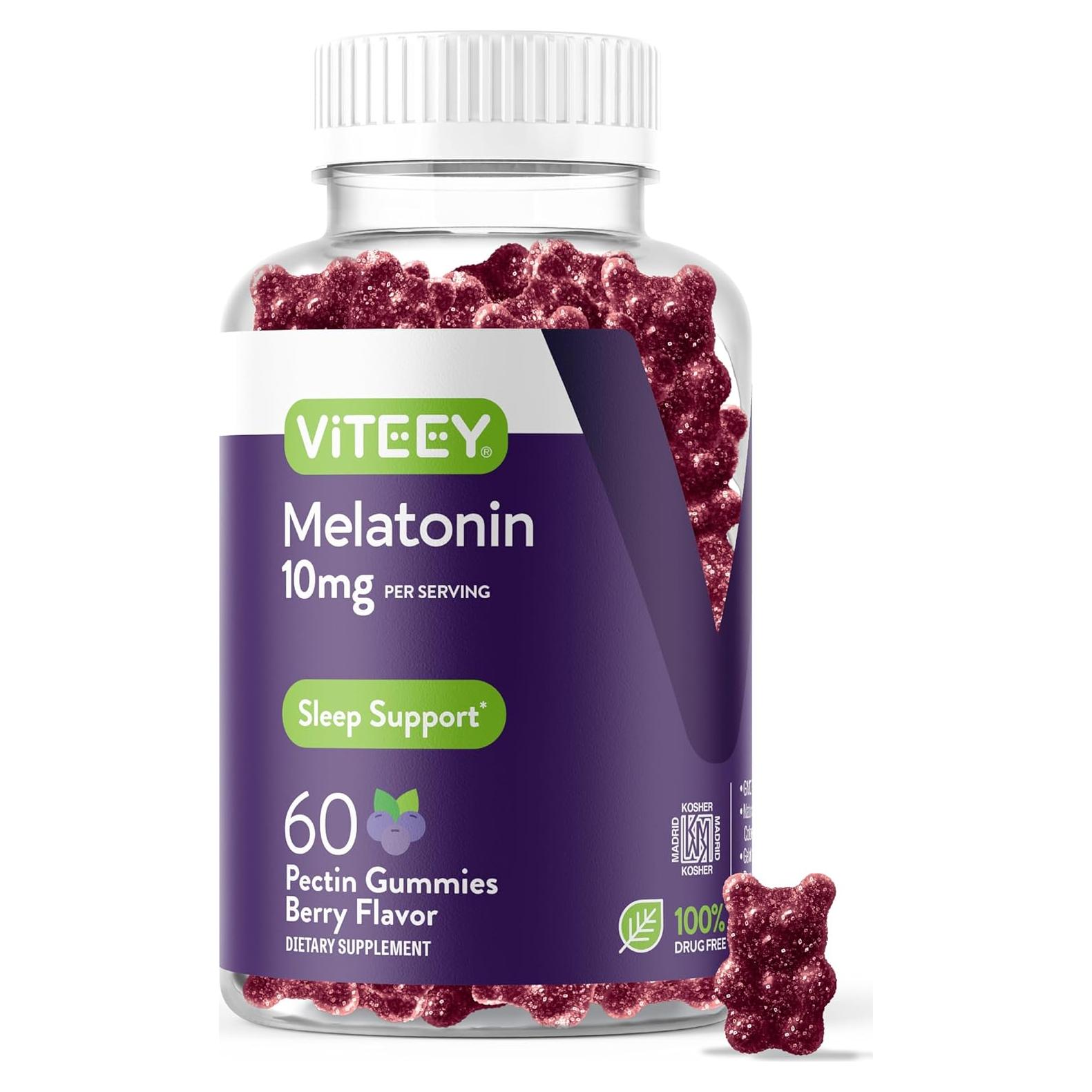 Gominolas de Melatonina Viteey 10mg Veganas 60 Unidades