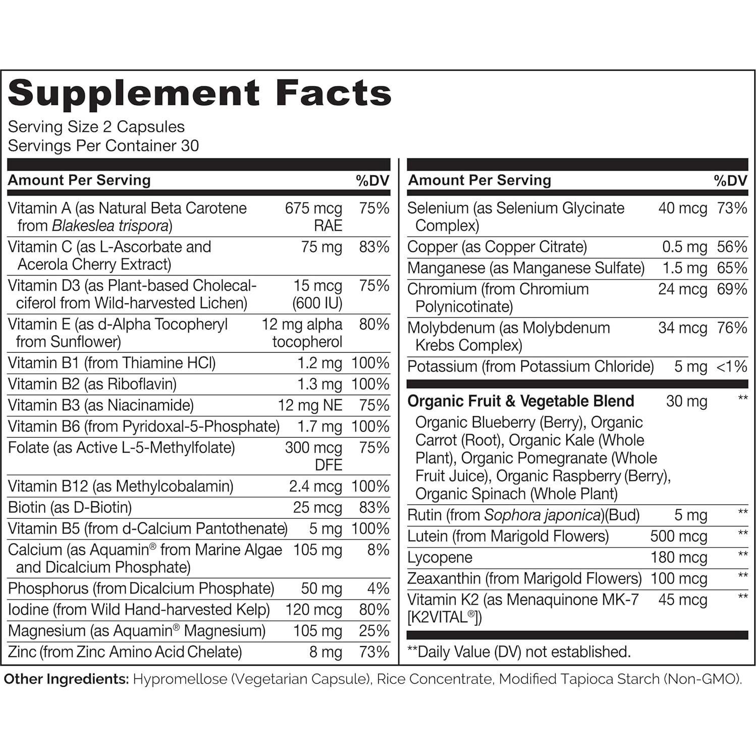 Multivitamina para Adolescentes NATURELO - 60 Cápsulas Veganas