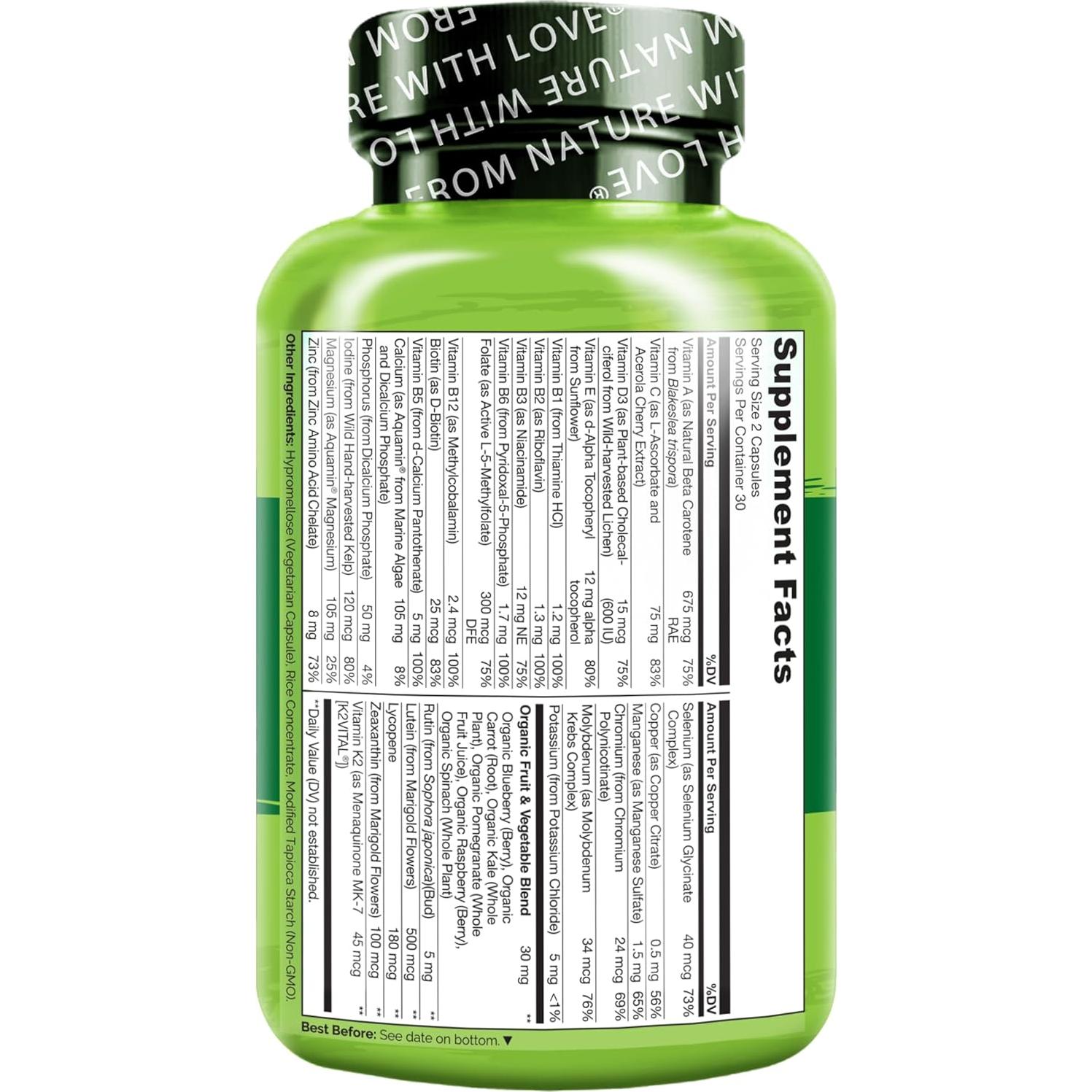 Multivitamina para Adolescentes NATURELO - 60 Cápsulas Veganas