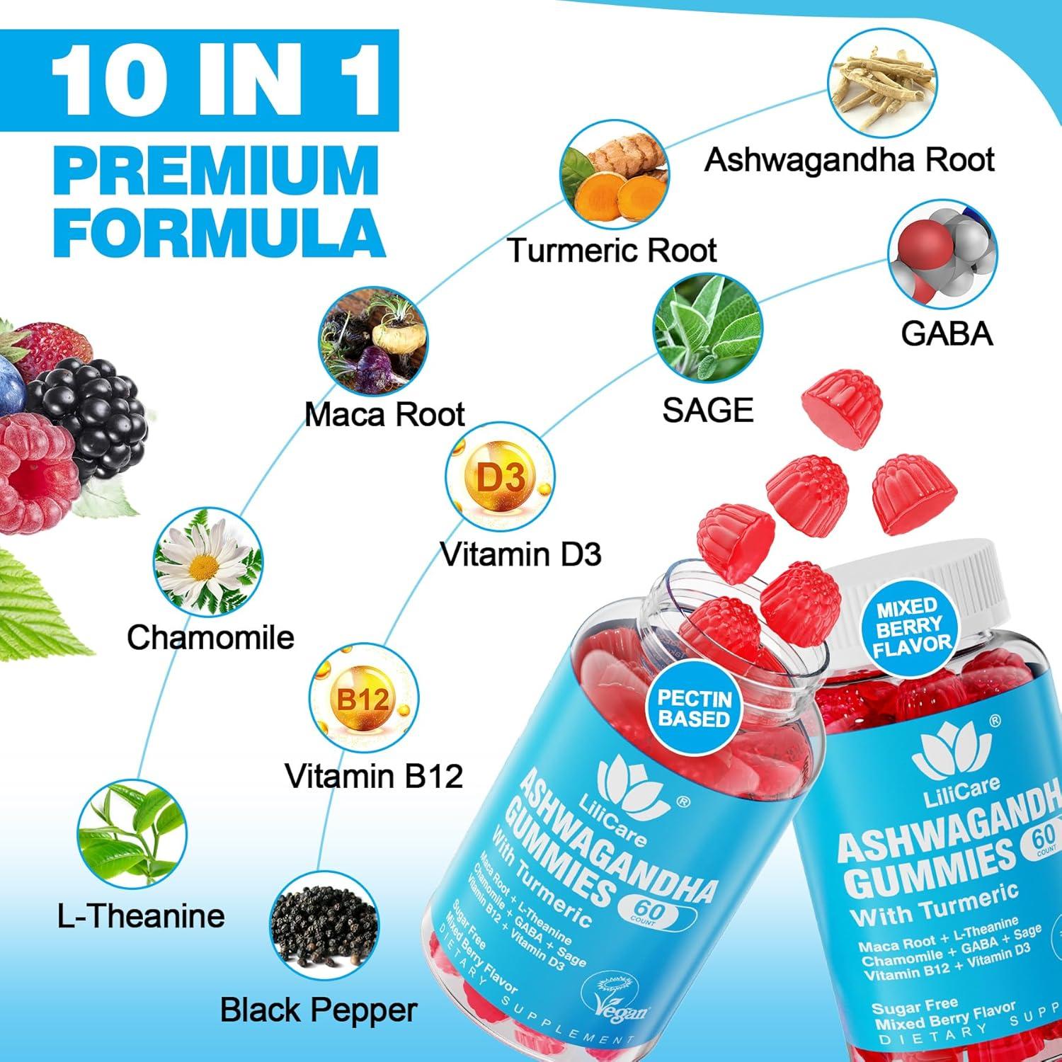 Gomitas de Ashwagandha EnvyDeal 2000mg Veganas 120 Unidades