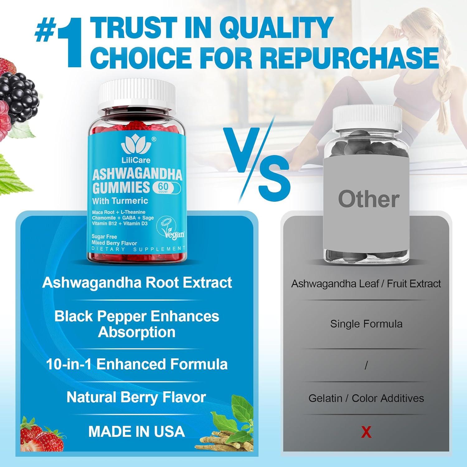 Gomitas de Ashwagandha EnvyDeal 2000mg Veganas 120 Unidades