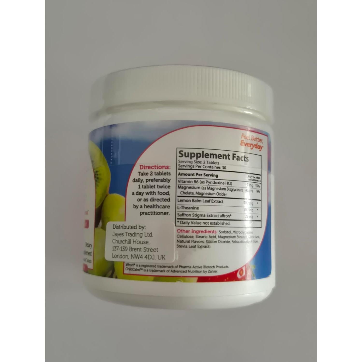 Suplemento Masticable de Magnesio Zahler ChildCalm 60 Tabletas