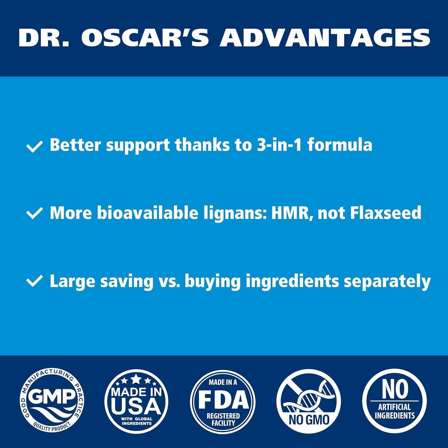 Suplemento para Perros Dr. Oscar 3en1: Lignanos HMR, Melatonina y Biotina