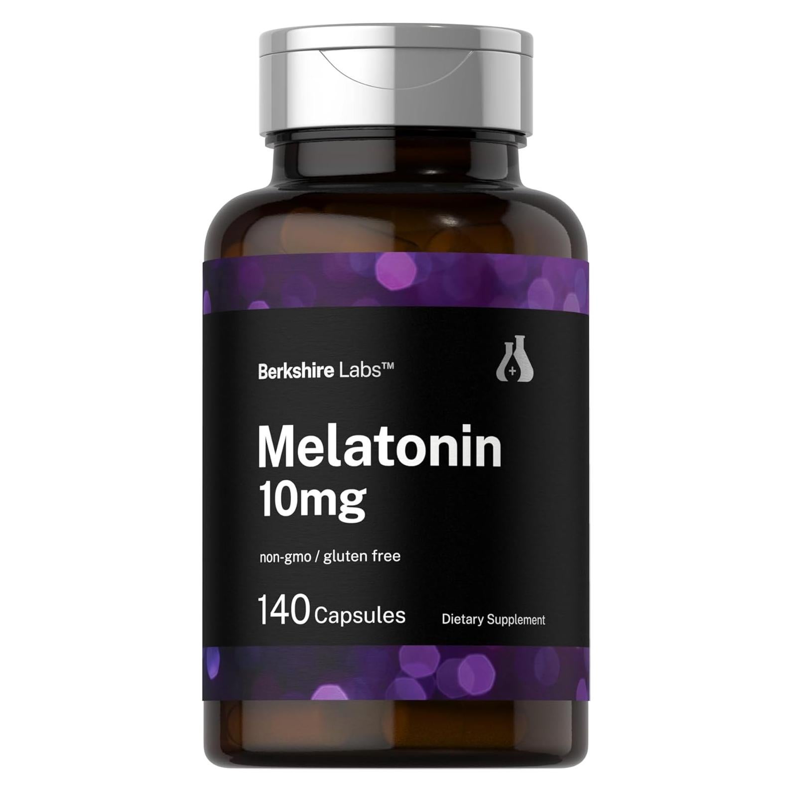 Melatonina 10mg Horbaach 140 Cápsulas Liberación Rápida