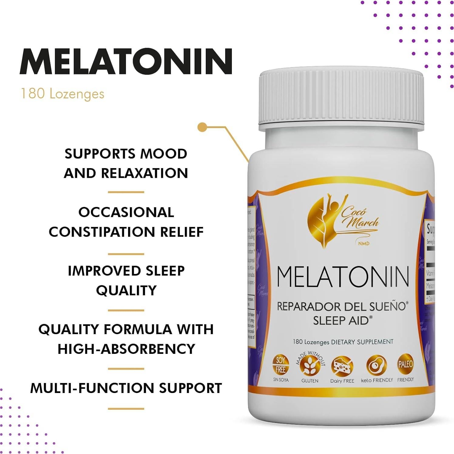 Melatonina Masticable Cocó March N.M.D 3 mg 180 Pastillas