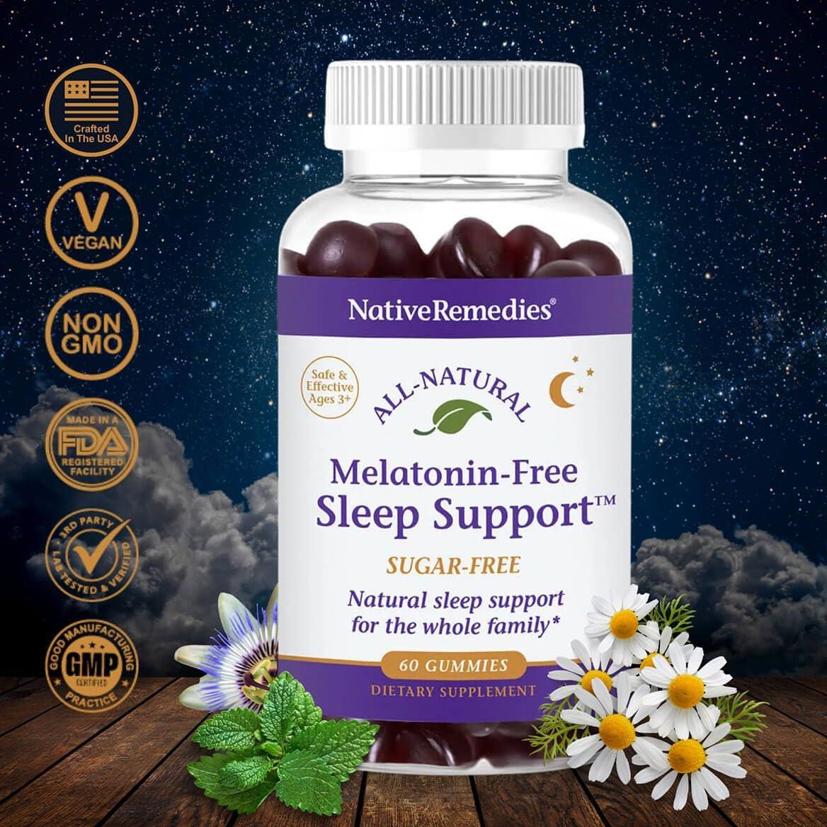 Gomitas para dormir Native Remedies sin melatonina - 60 unidades