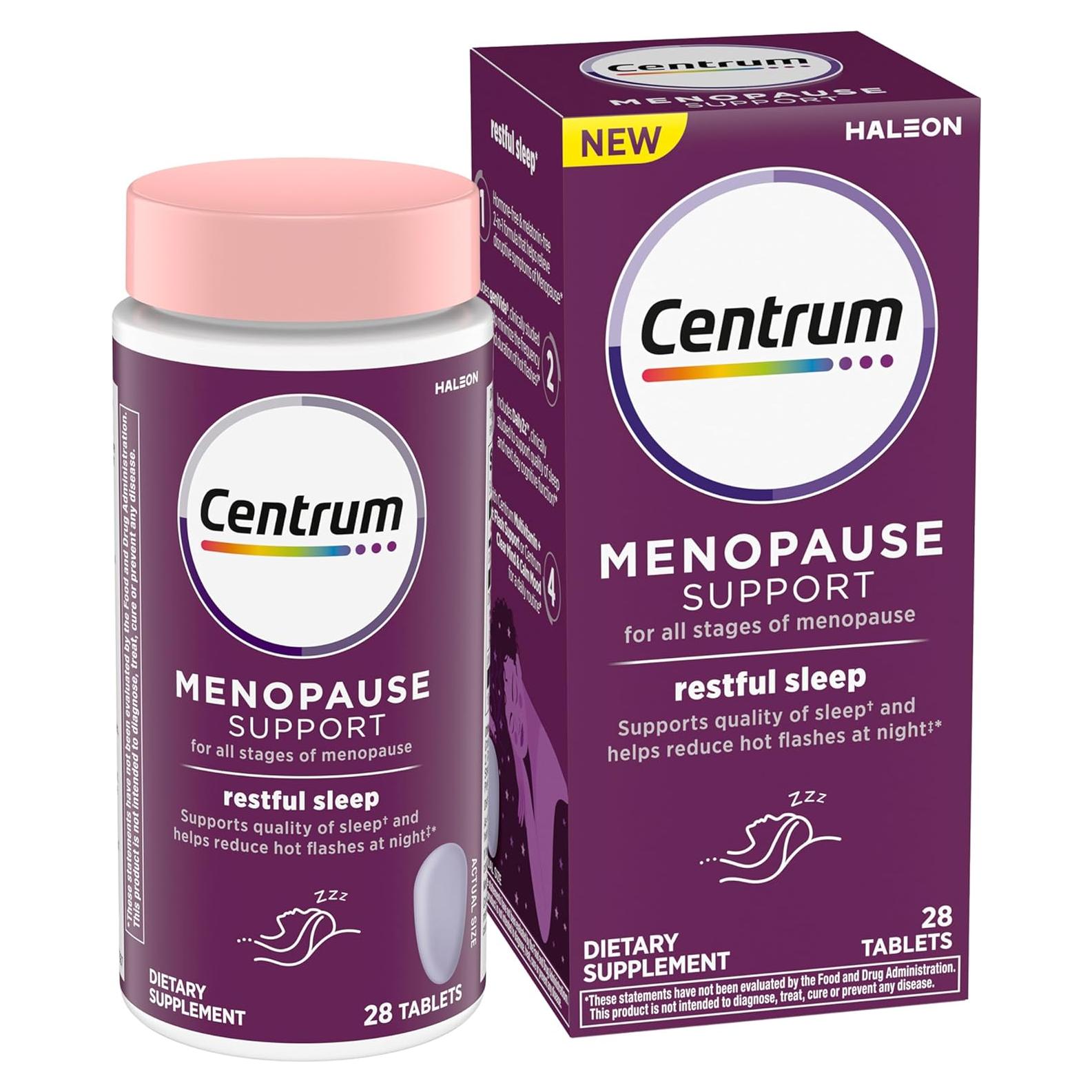 Tabletas Centrum Sueño Tranquilo Menopausia 28 Unidades