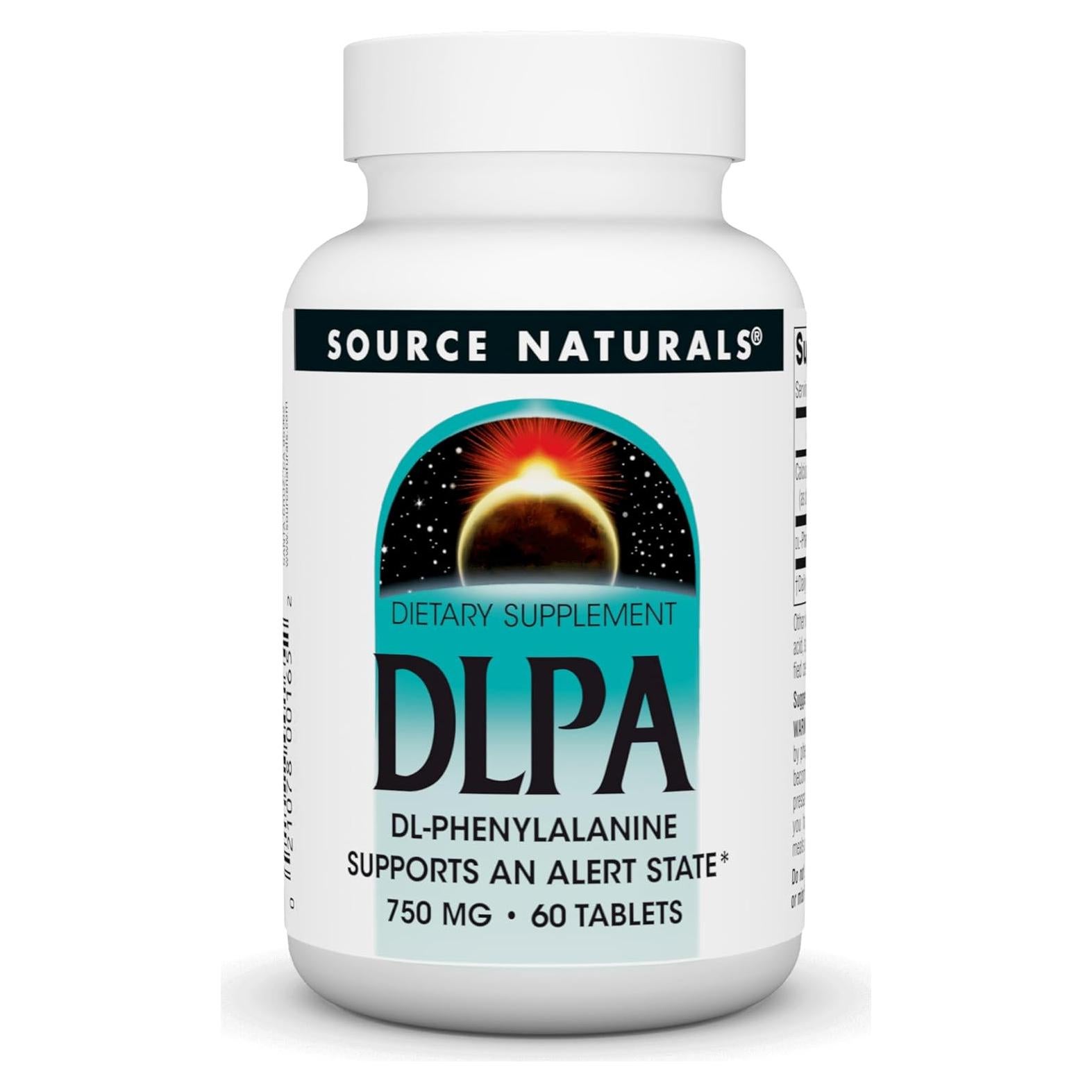 Suplemento DLPA Source Naturals 750 mg - 60 Tabletas