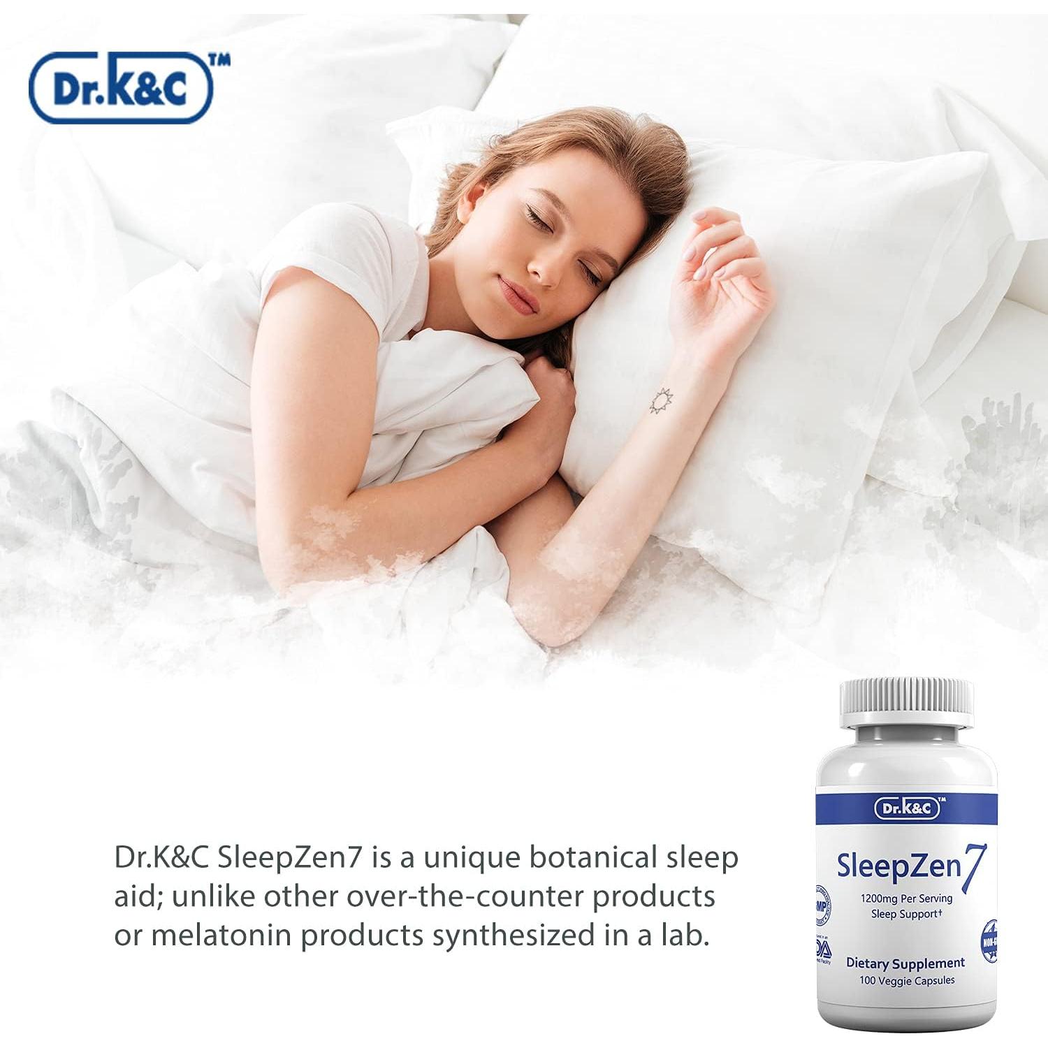 Suplemento para Dormir Dr.K&C SleepZen7 200 Cápsulas 1200 mg