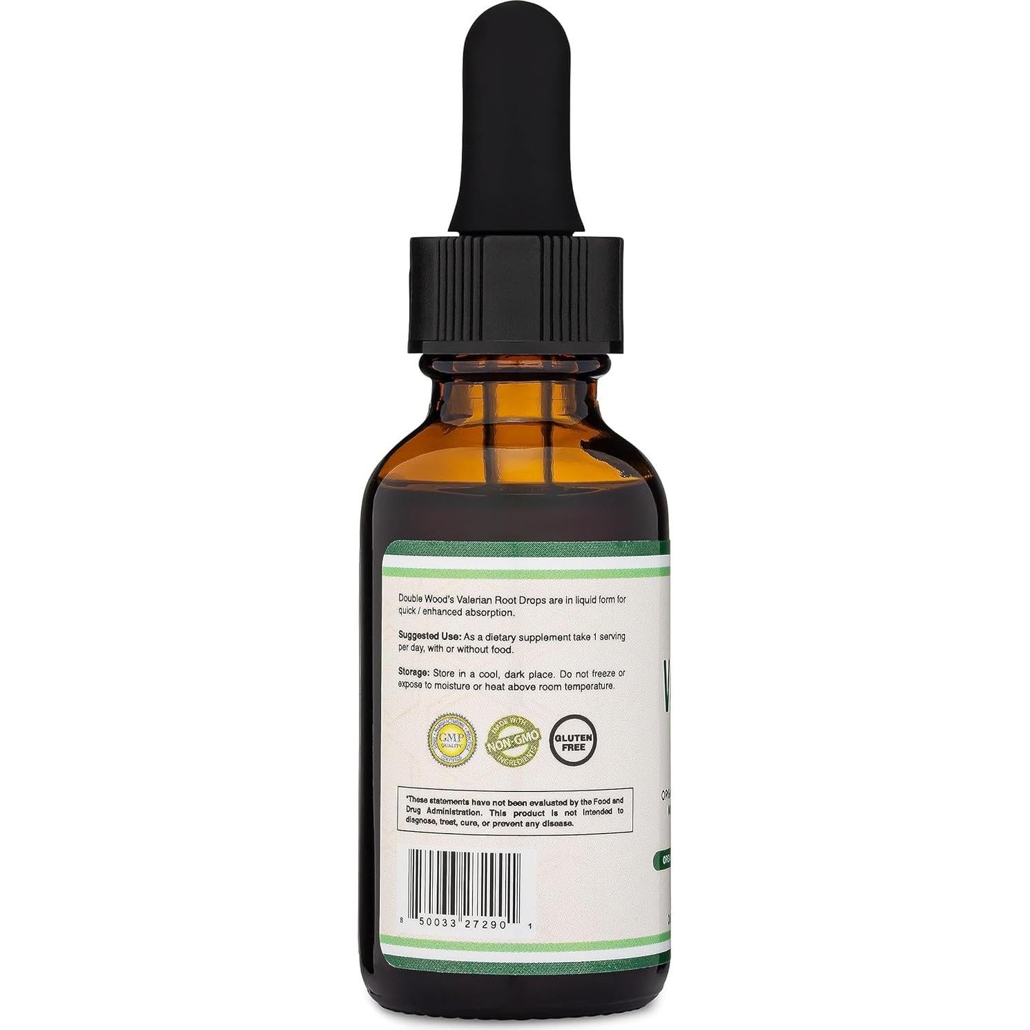 Gotas de Raíz de Valeriana Orgánica 168mg - Double Wood 30ml