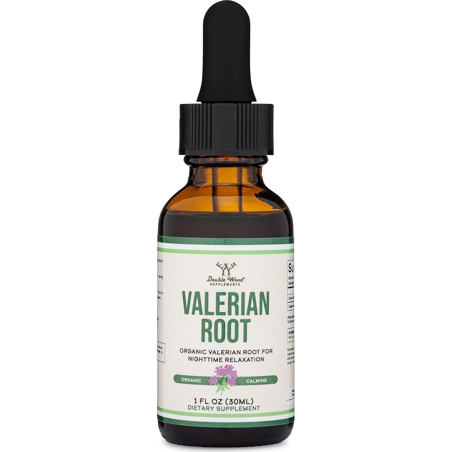 Gotas de Raíz de Valeriana Orgánica 168mg - Double Wood 30ml