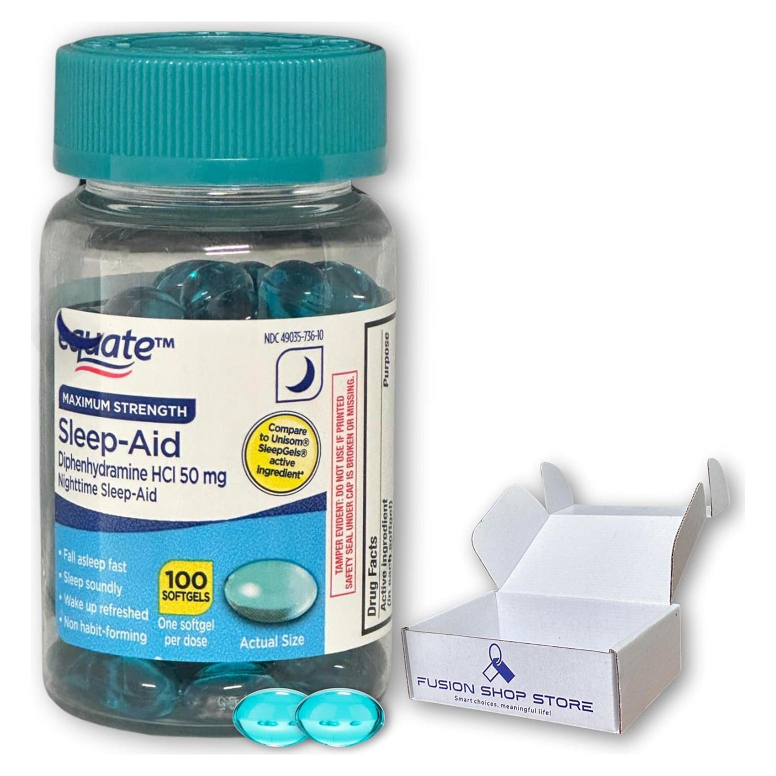 Diphenhidramina 50mg Equate Gelatinas Blandas 100ct