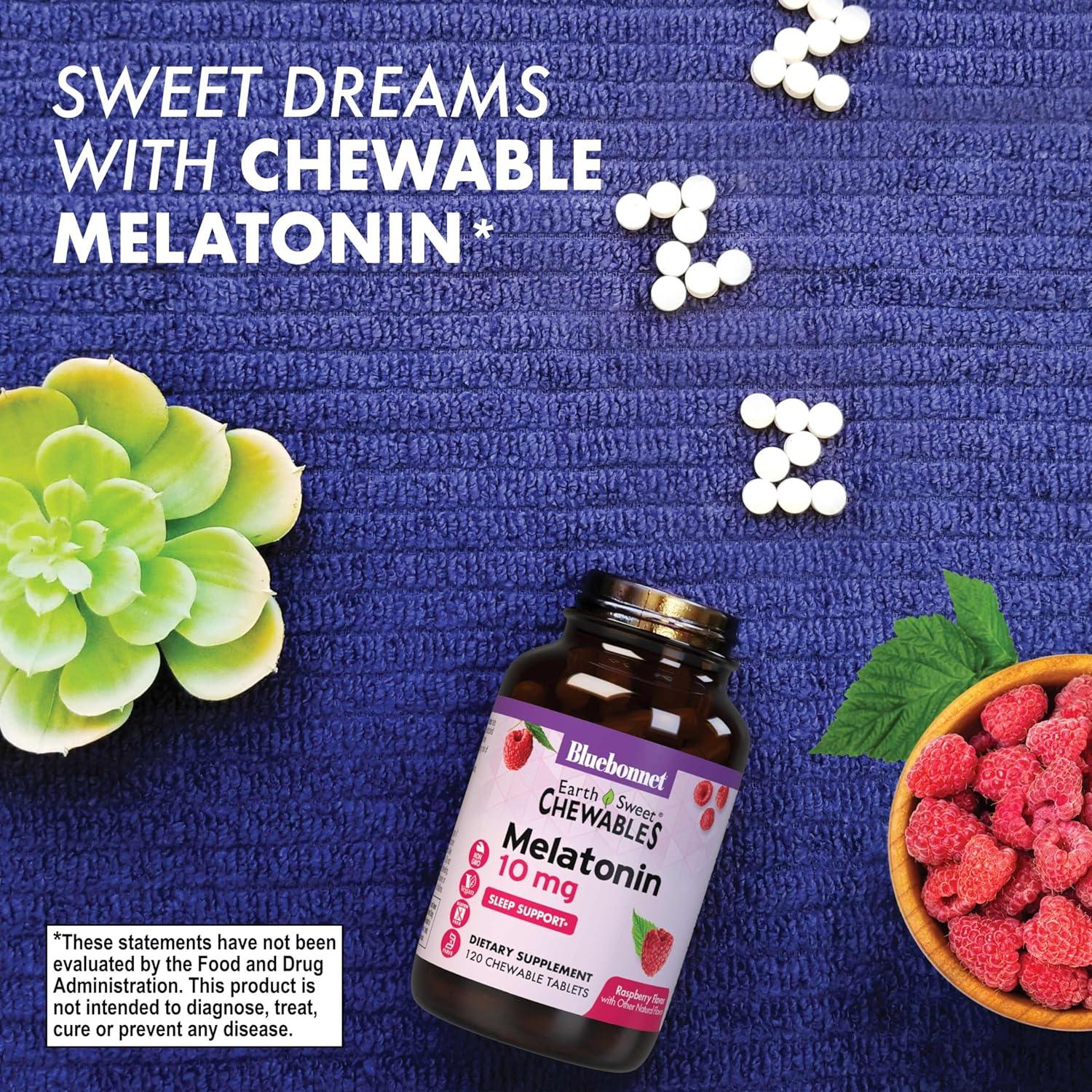 Melatonina EarthSweet BlueBonnet 10 mg 120 tabletas masticables