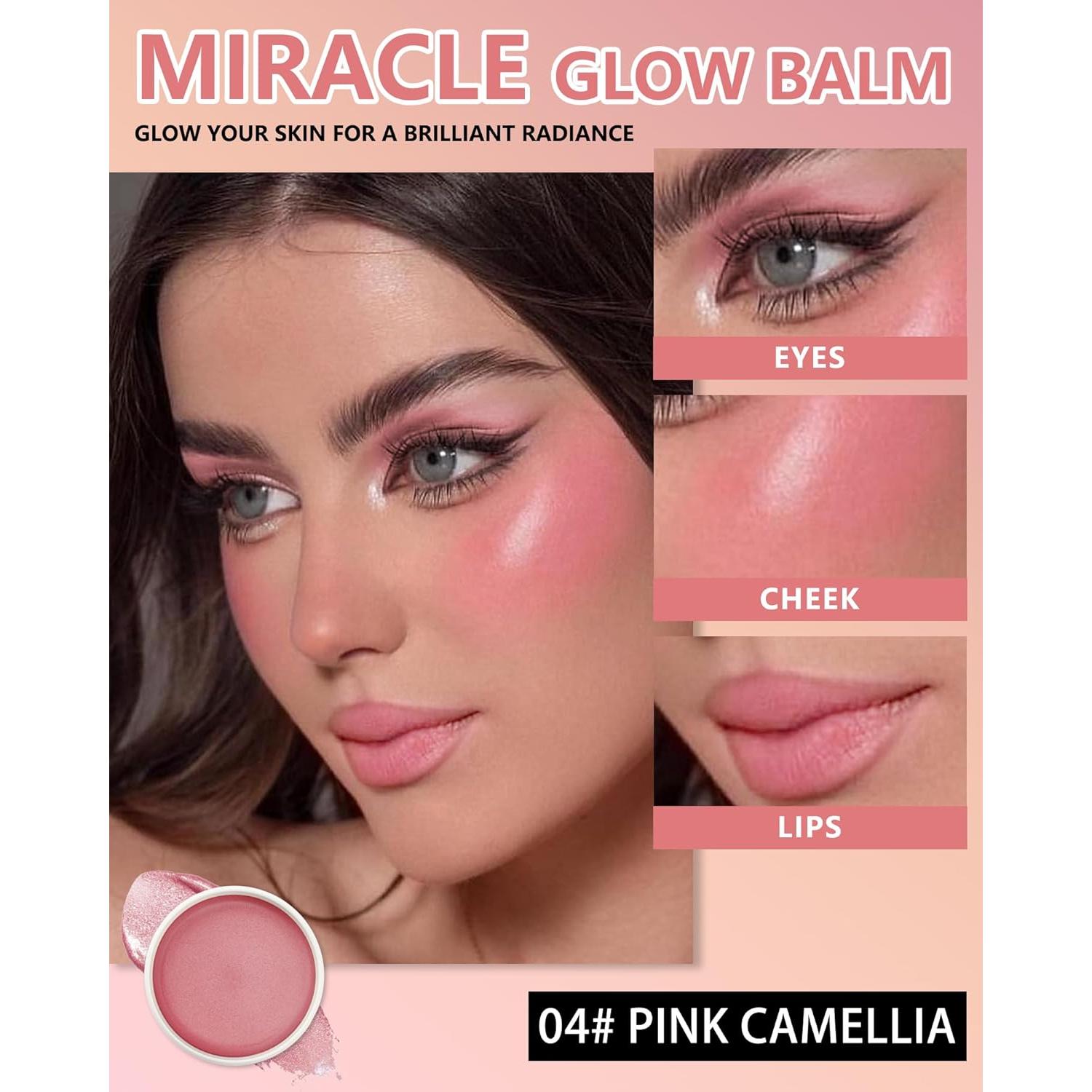 Bálsamo Facial Brillante Lestpola 70g - Tinte Hidratante 04 Camelia Rosa