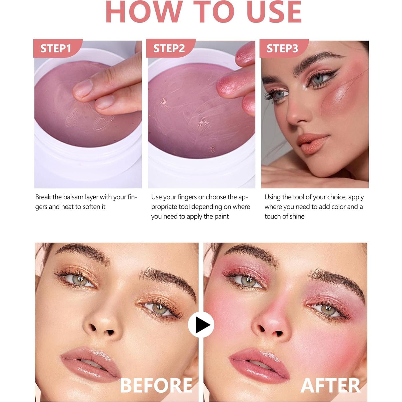 Bálsamo Facial Brillante Lestpola 70g - Tinte Hidratante 04 Camelia Rosa