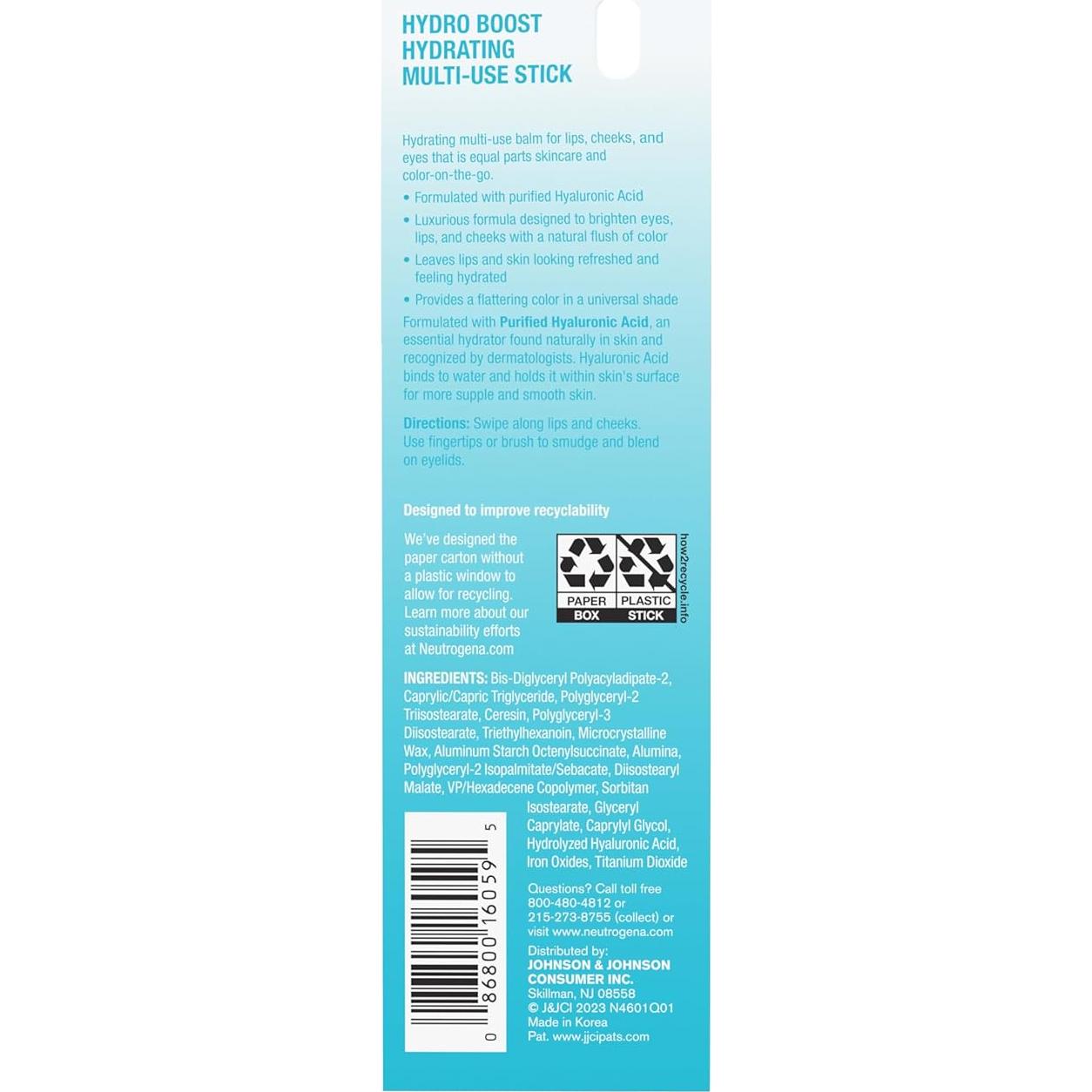 Barra de Maquillaje Multiusos Neutrogena Hydro Boost 7.39g