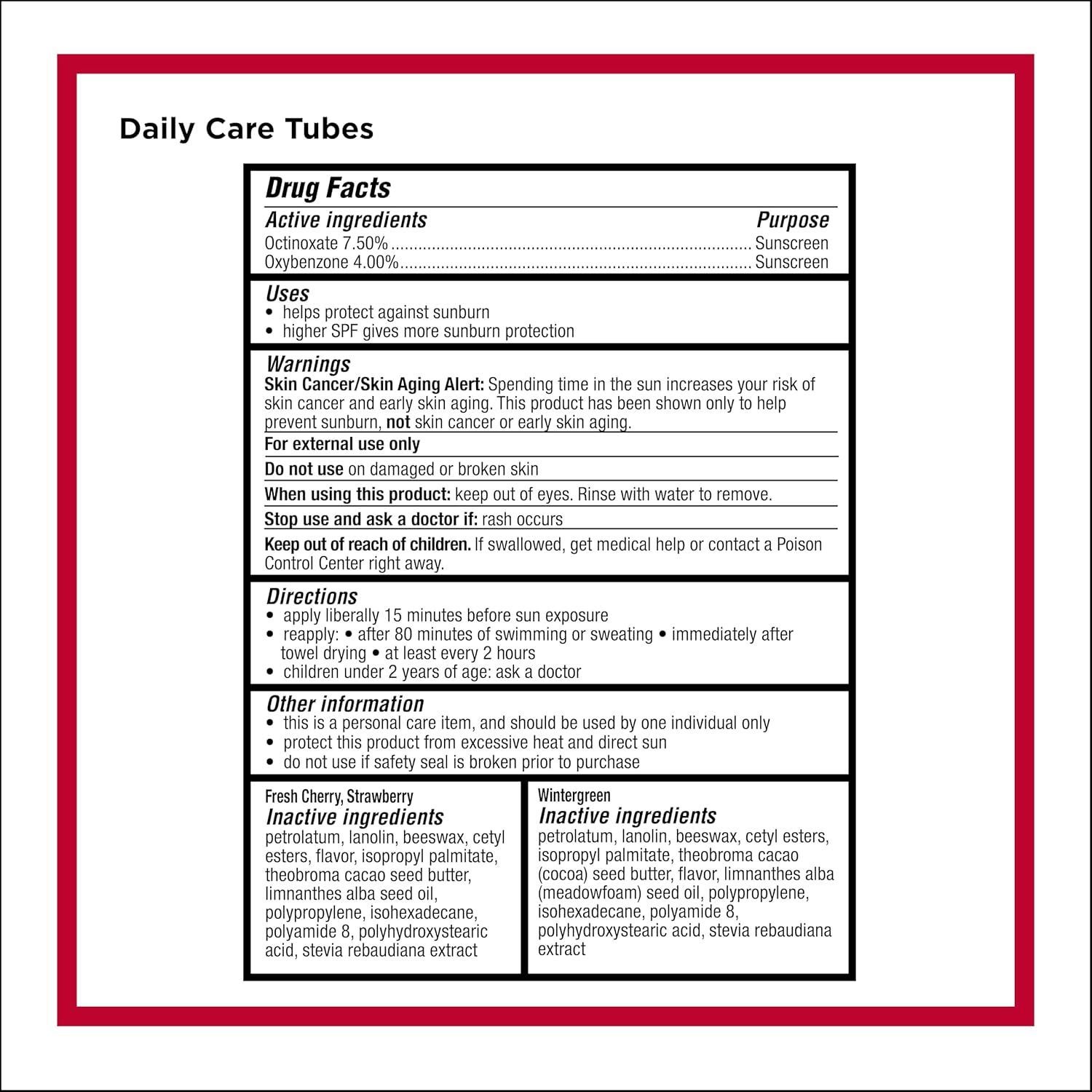 Bálsamo Labial Hidratante Carmex Daily Care SPF 15 - 9 Unidades