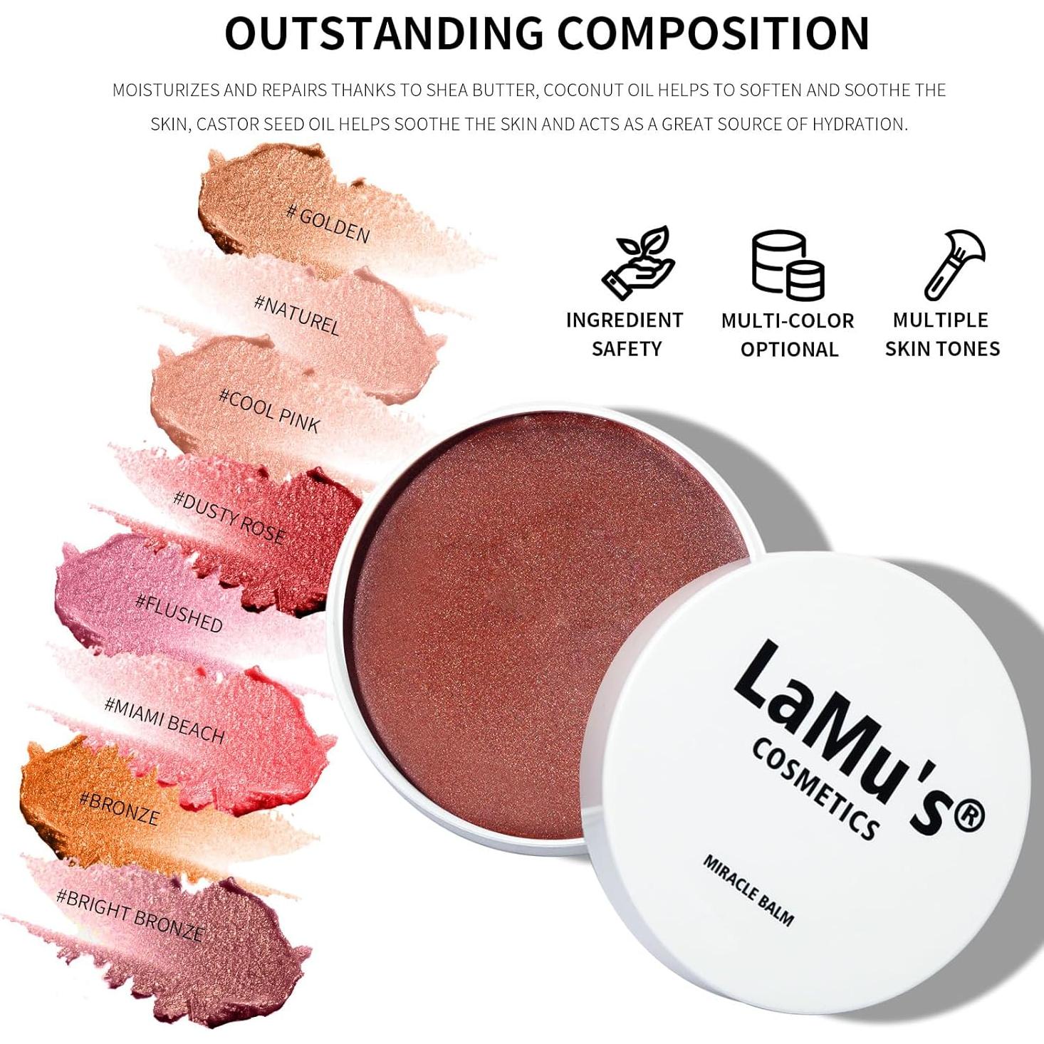 Bálsamo Milagroso Hidratante Lamu's Cosmetics 50g - Rubor Crema