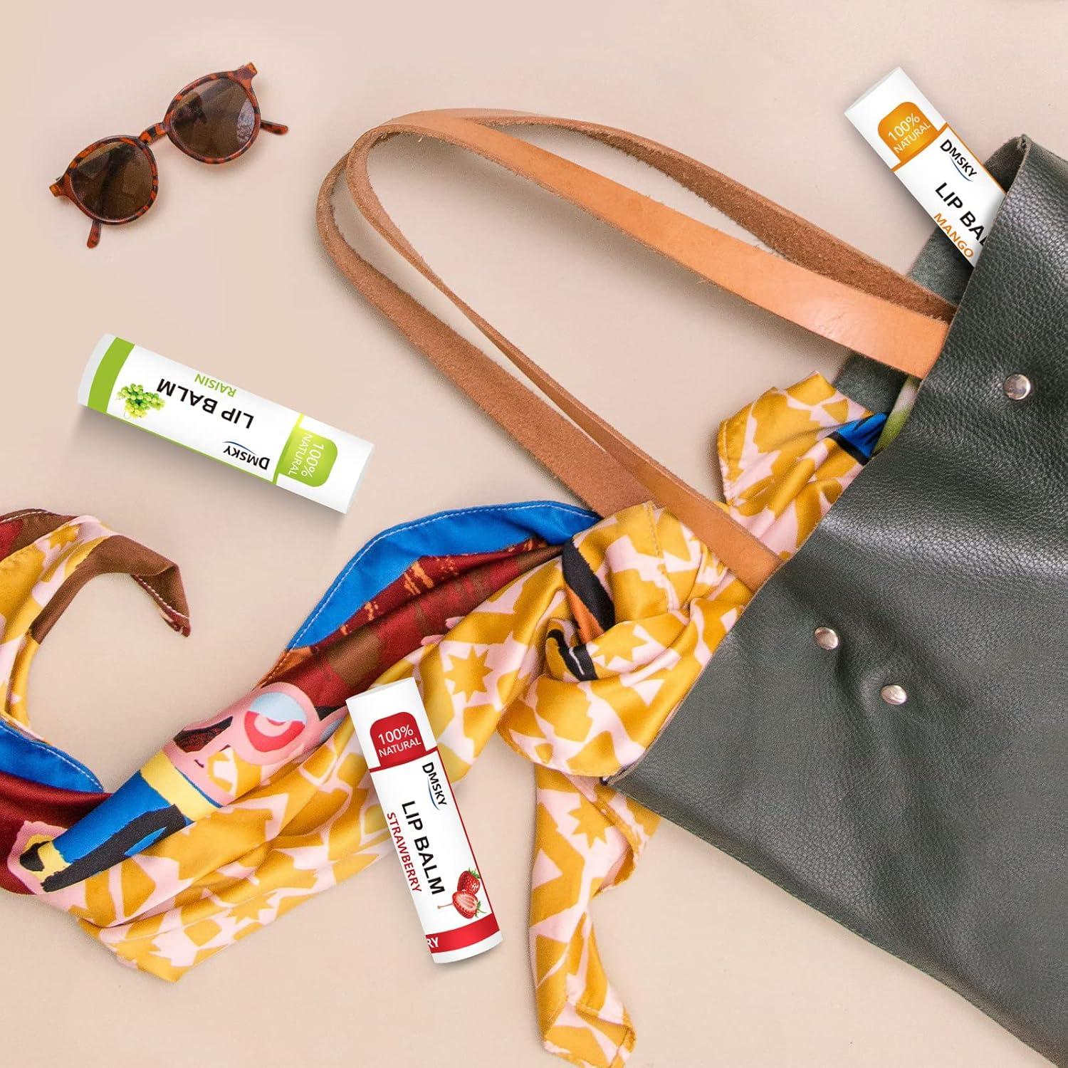 Bálsamo Labial Natural DMSKY 24 Paquetes 12 Sabores Hidratante