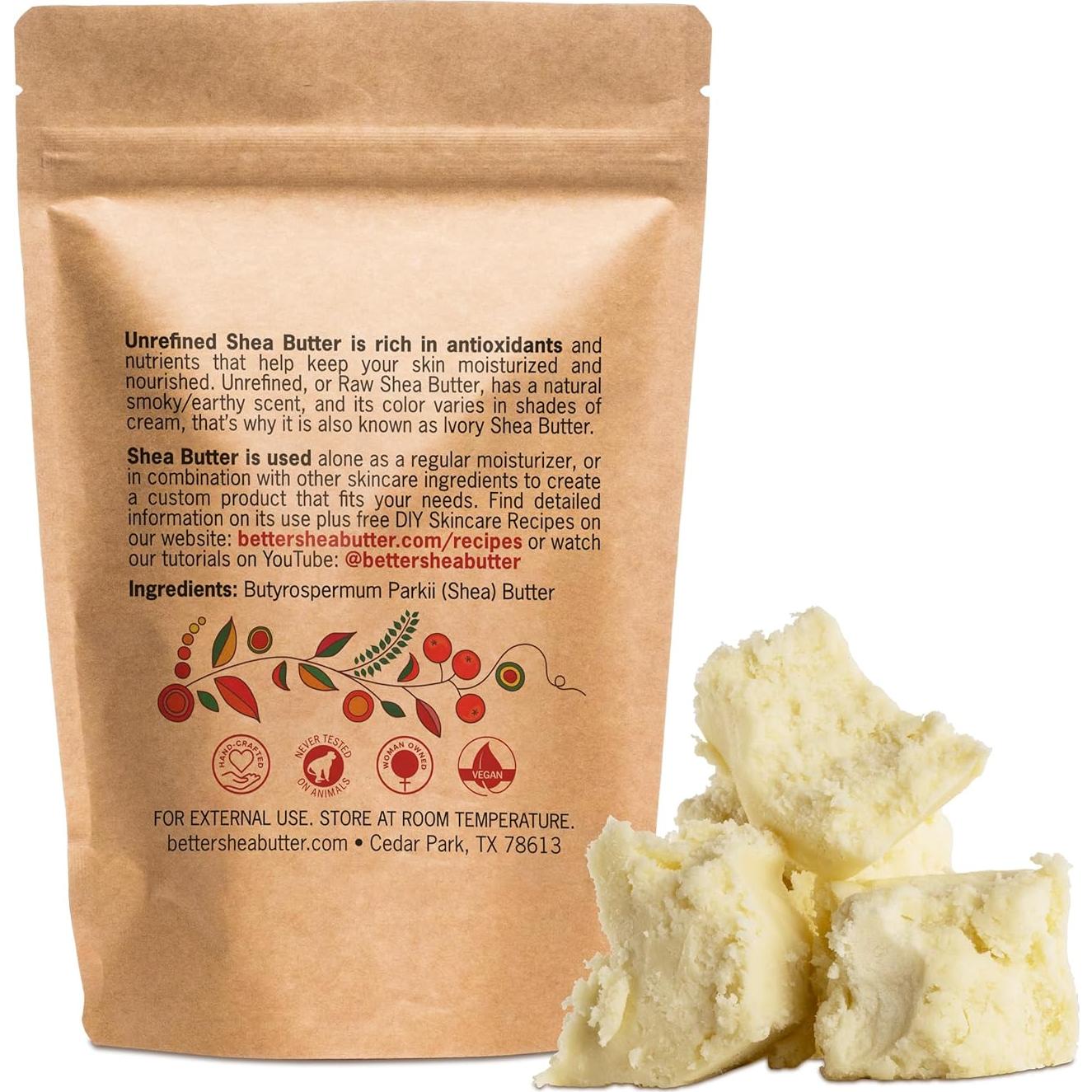 Manteca de Karité Cruda 100% Pura 454g - Hidratante Natural