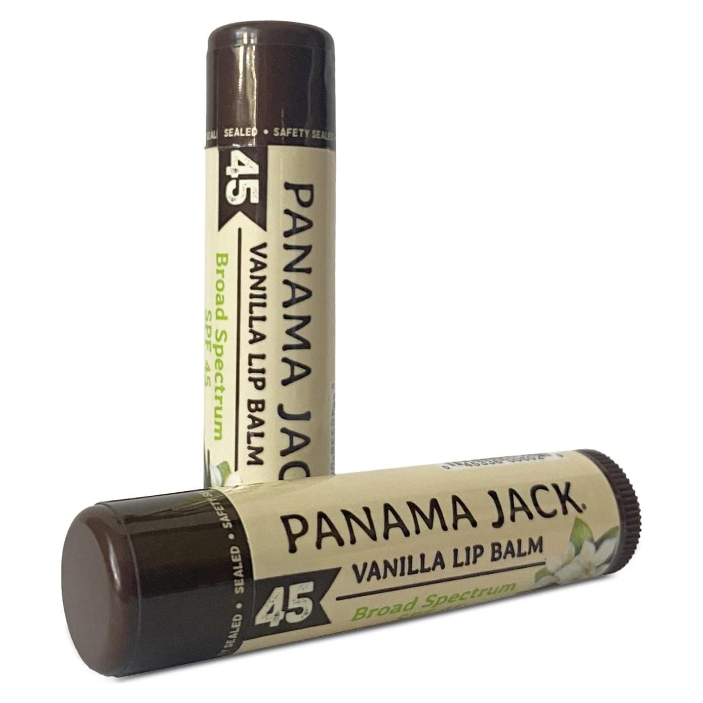 Bálsamo Labial Protector Solar Panama Jack SPF 45 Vainilla - Paquete de 2