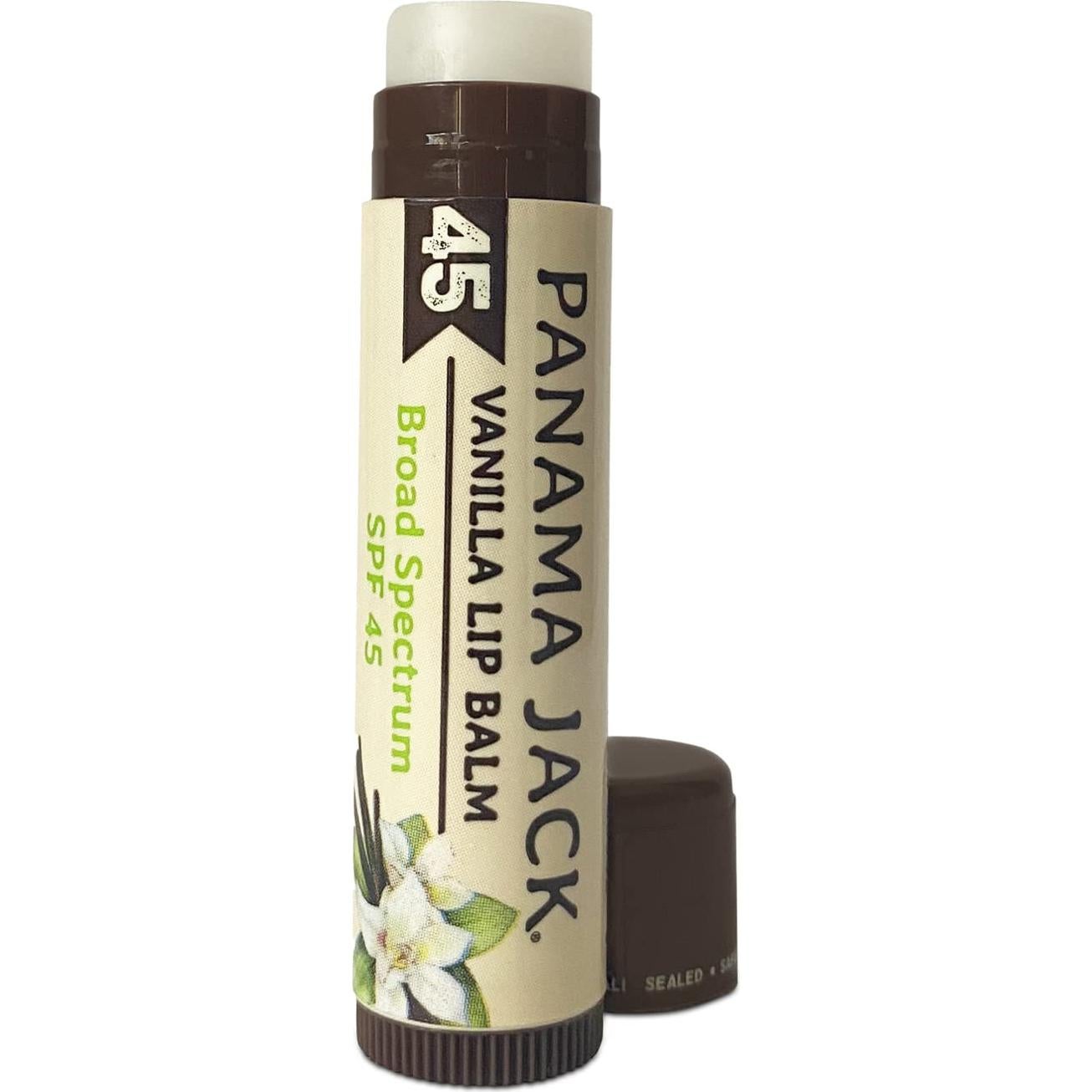 Bálsamo Labial Protector Solar Panama Jack SPF 45 Vainilla - Paquete de 2