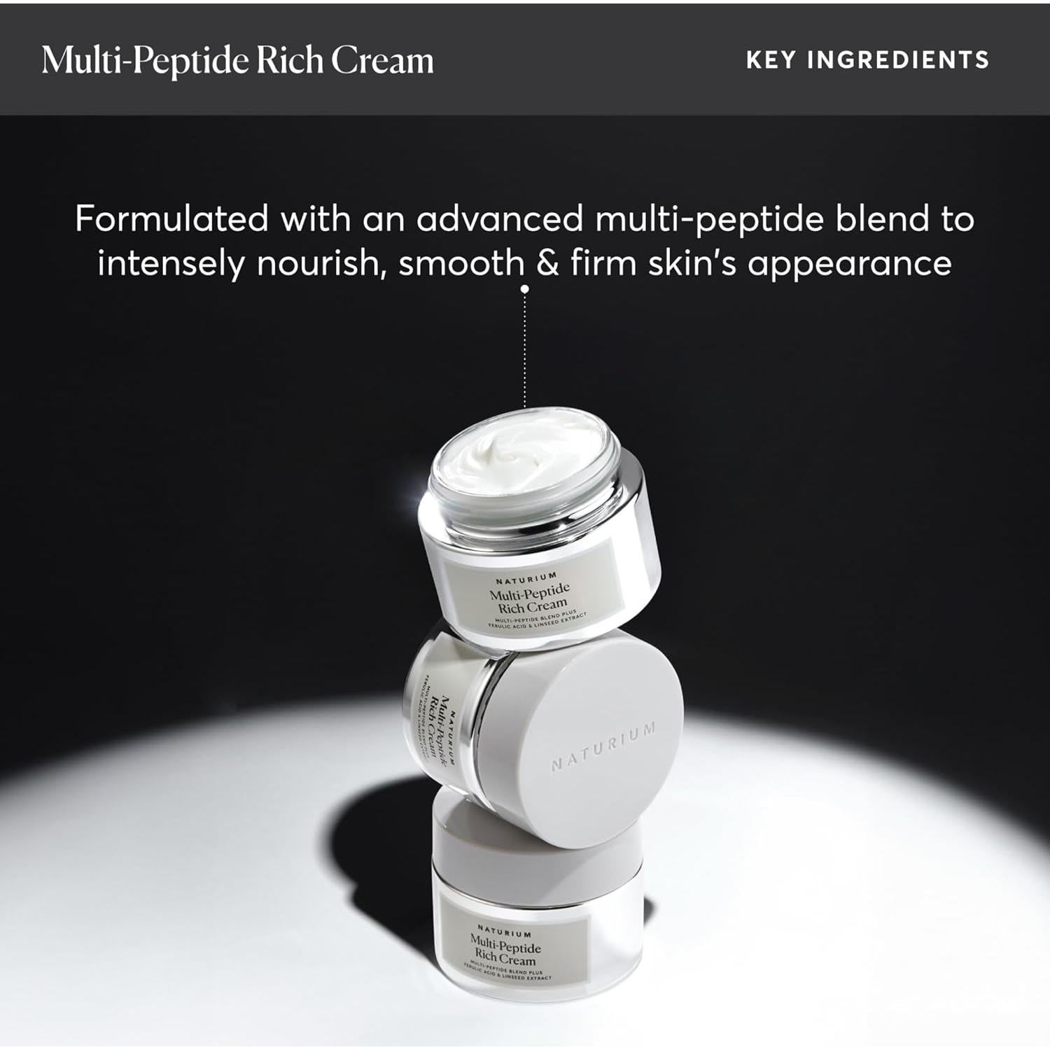 Crema Hidratante Multi-Péptidos Naturium 48g - Antiarrugas Vegana