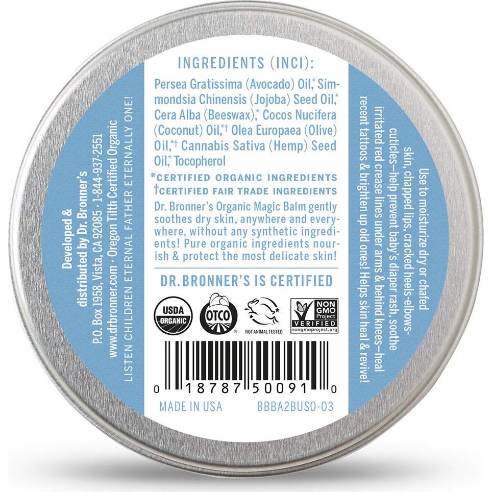 Bálsamo Mágico Orgánico Dr. Bronner's 56.7 g - Sin Fragancia