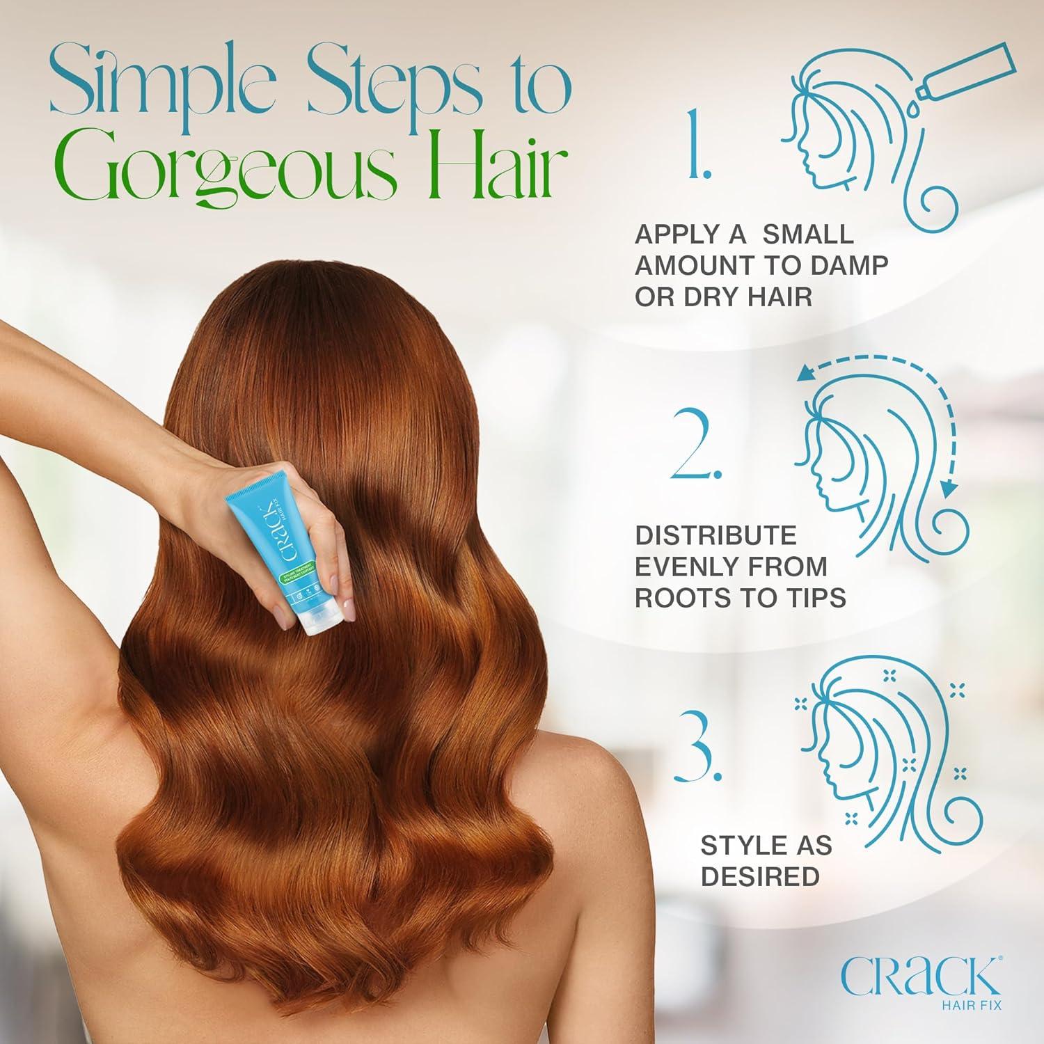 Crema de Estilo Crack Hair Fix 21.26 g - Anti-Frizz Sin Enjuague