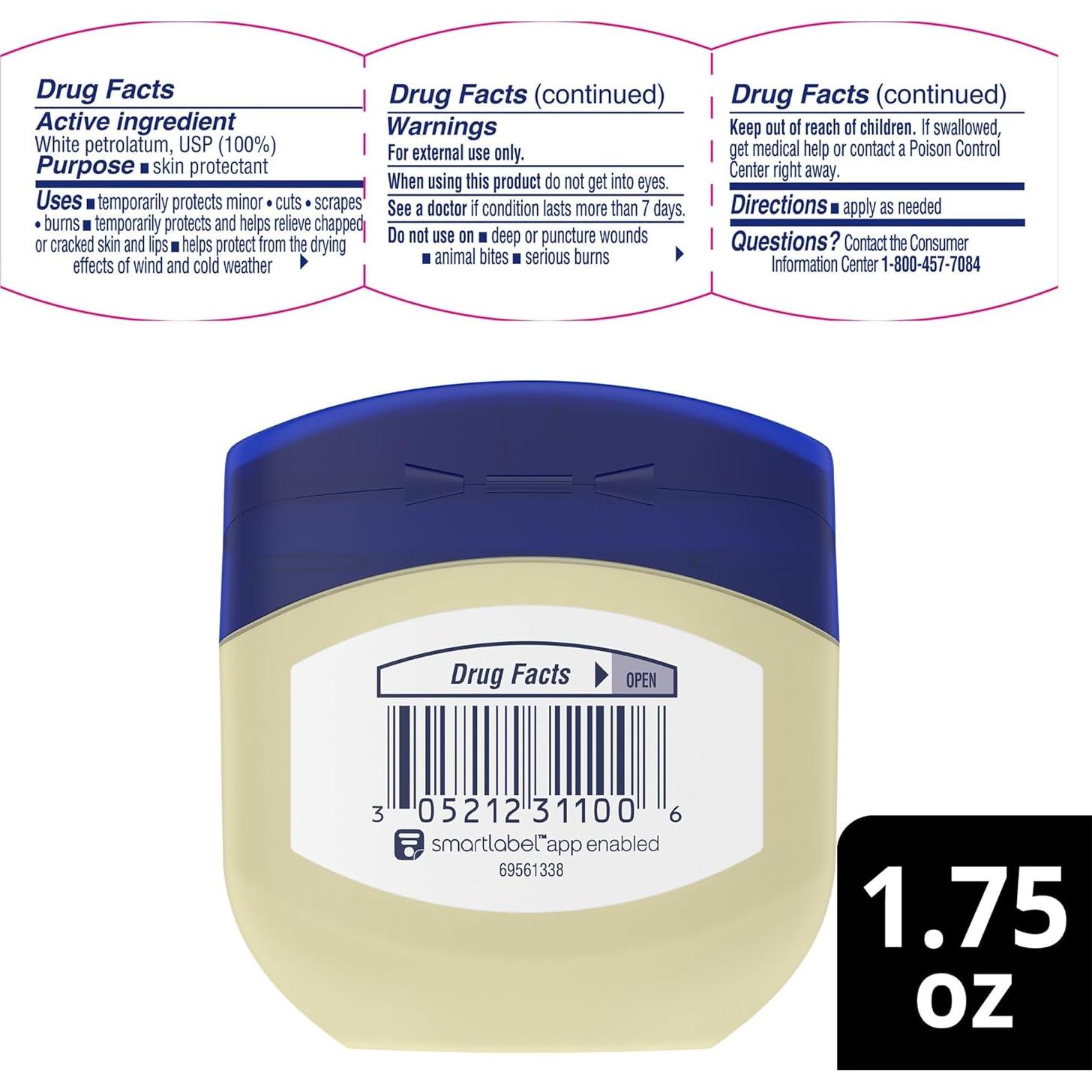 Vaseline Gelatina Sanadora 2-Pack 49.6g - Hipoalergénica