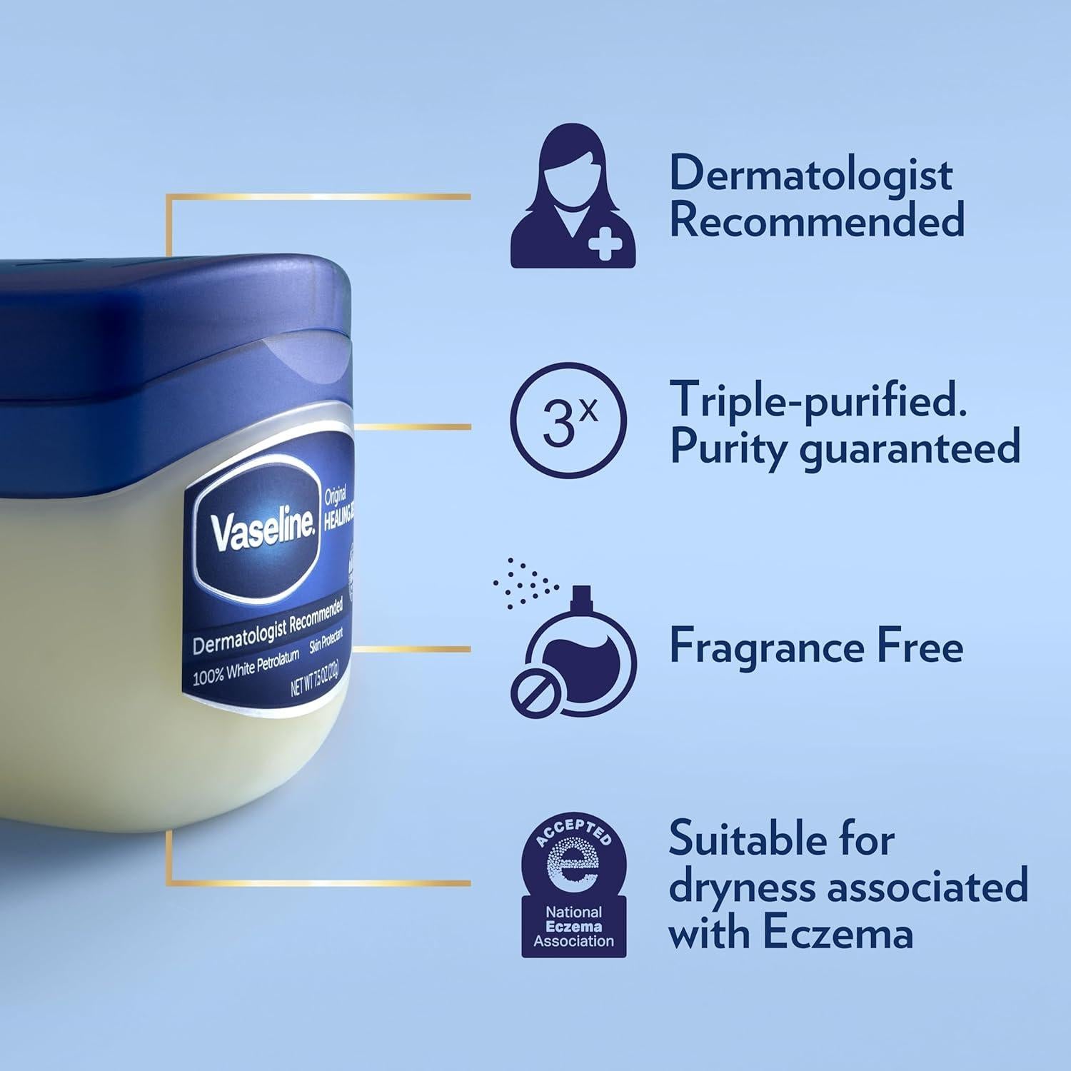 Vaseline Gelatina Sanadora 2-Pack 49.6g - Hipoalergénica