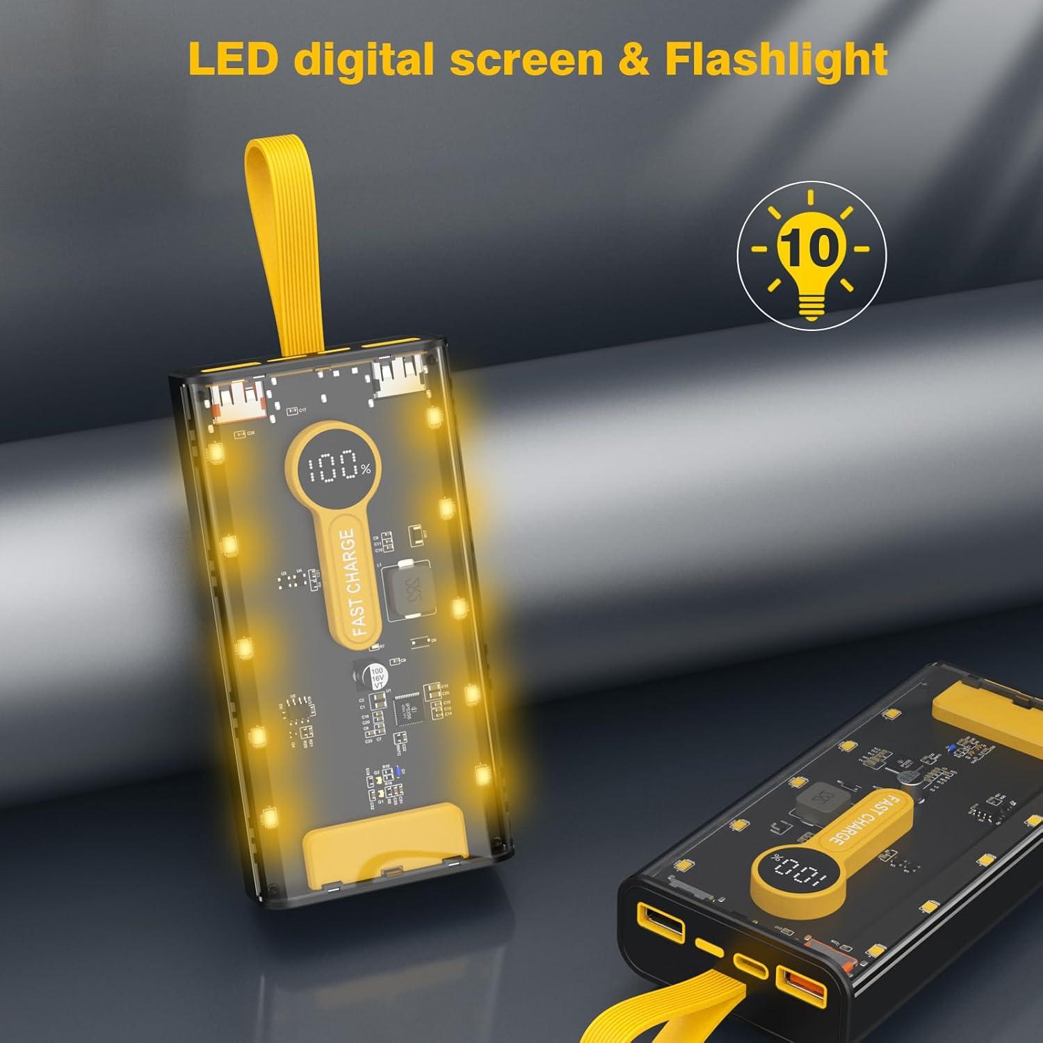 Cargador Portátil Mandarooker 10000mAh Carga Rápida 22.5W