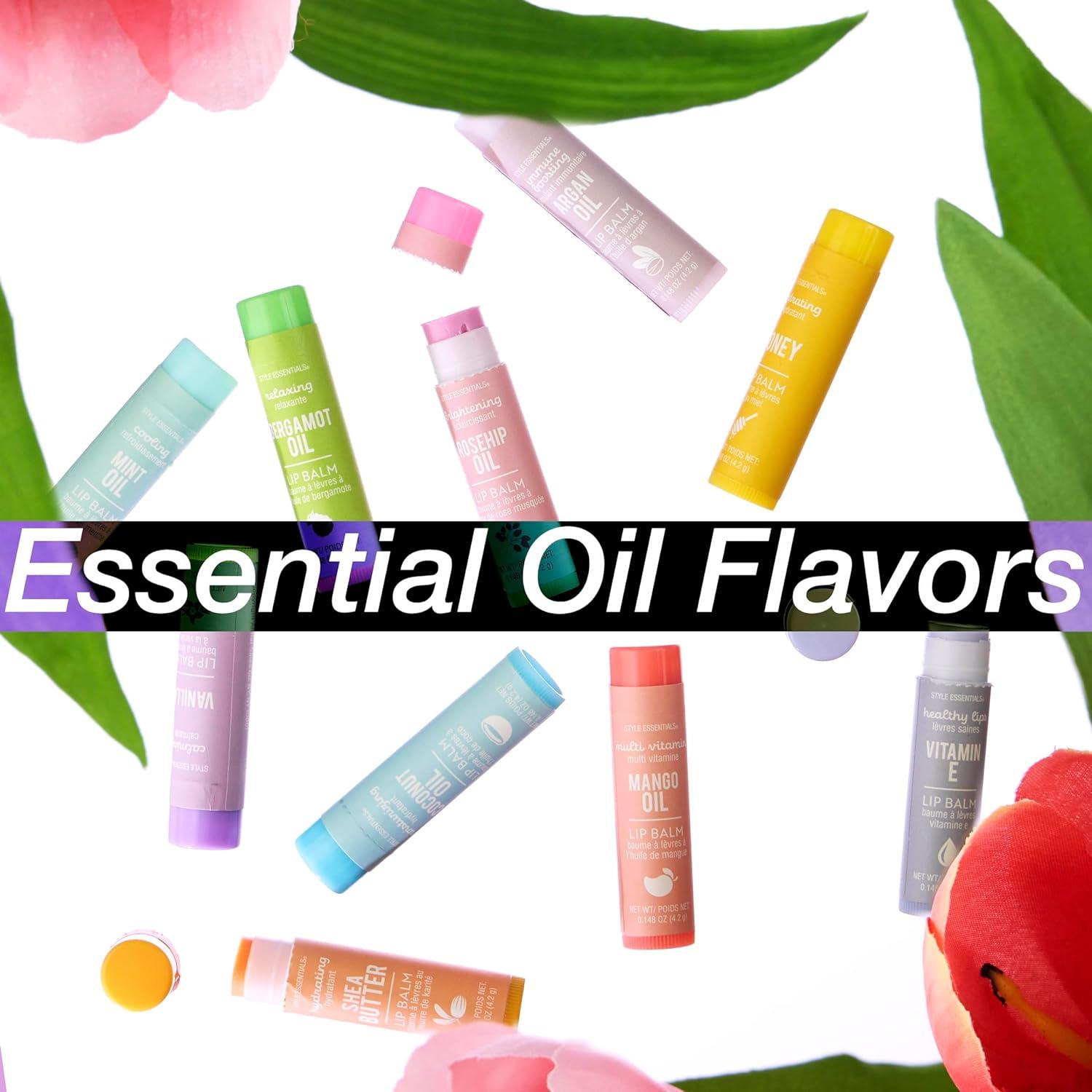 Set de 10 Balsamos Labiales Hidratantes con Aceites Esenciales