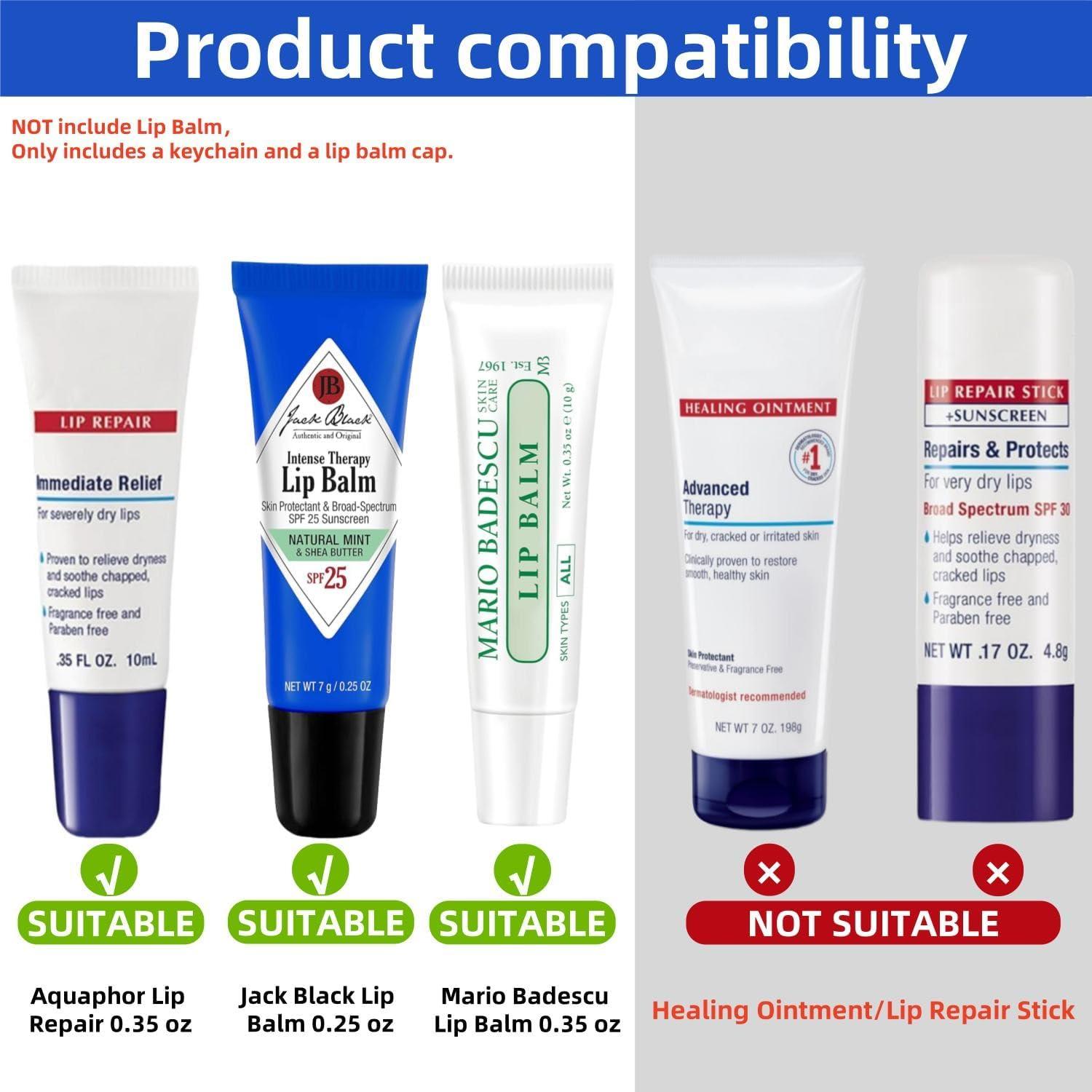 Soporte de llavero para bálsamo labial Aquaphor y Jack Black