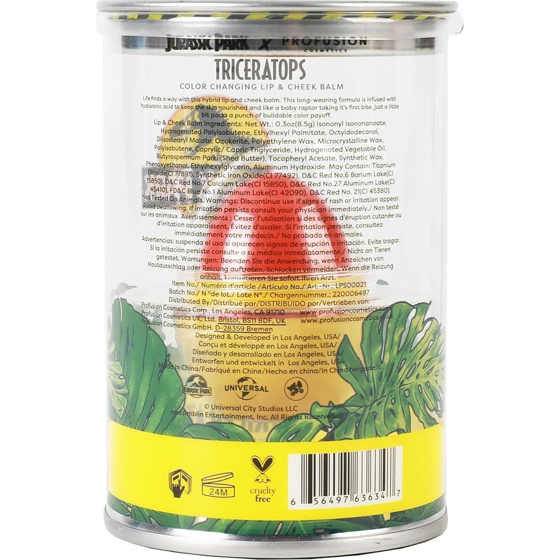 Bálsamo Labial Cambia Color Profusion Cosmetics Triceratops - Hidratante Vegano