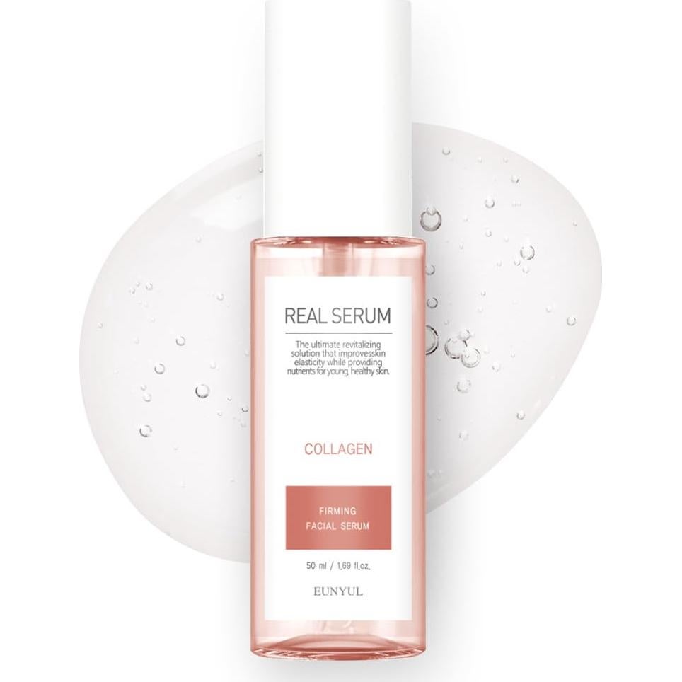 EUNYUL Moisture Glow Multi Balm Stick 0.35 Oz. Facial Balm & Real Collagen Serum 1.69 fl. Oz. Korean Skincare