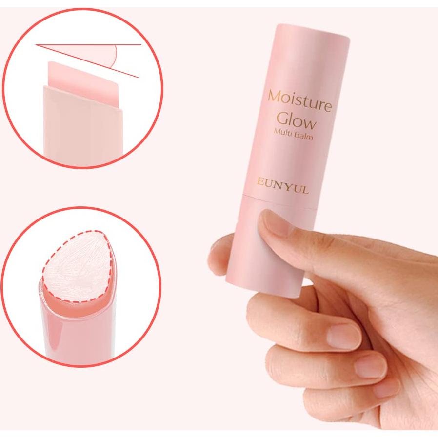 EUNYUL Moisture Glow Multi Balm Stick 0.35 Oz. Facial Balm & Real Collagen Serum 1.69 fl. Oz. Korean Skincare